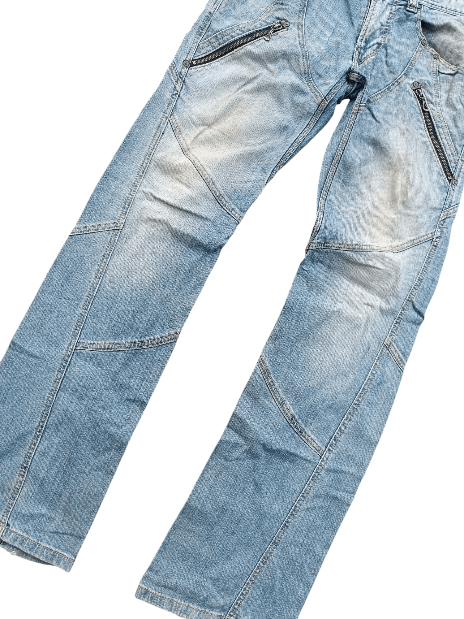 Japanese Brand Nicole Club For Men Multi Pocket Flared Jeans Size US 30 / EU 46 - 6 Thumbnail