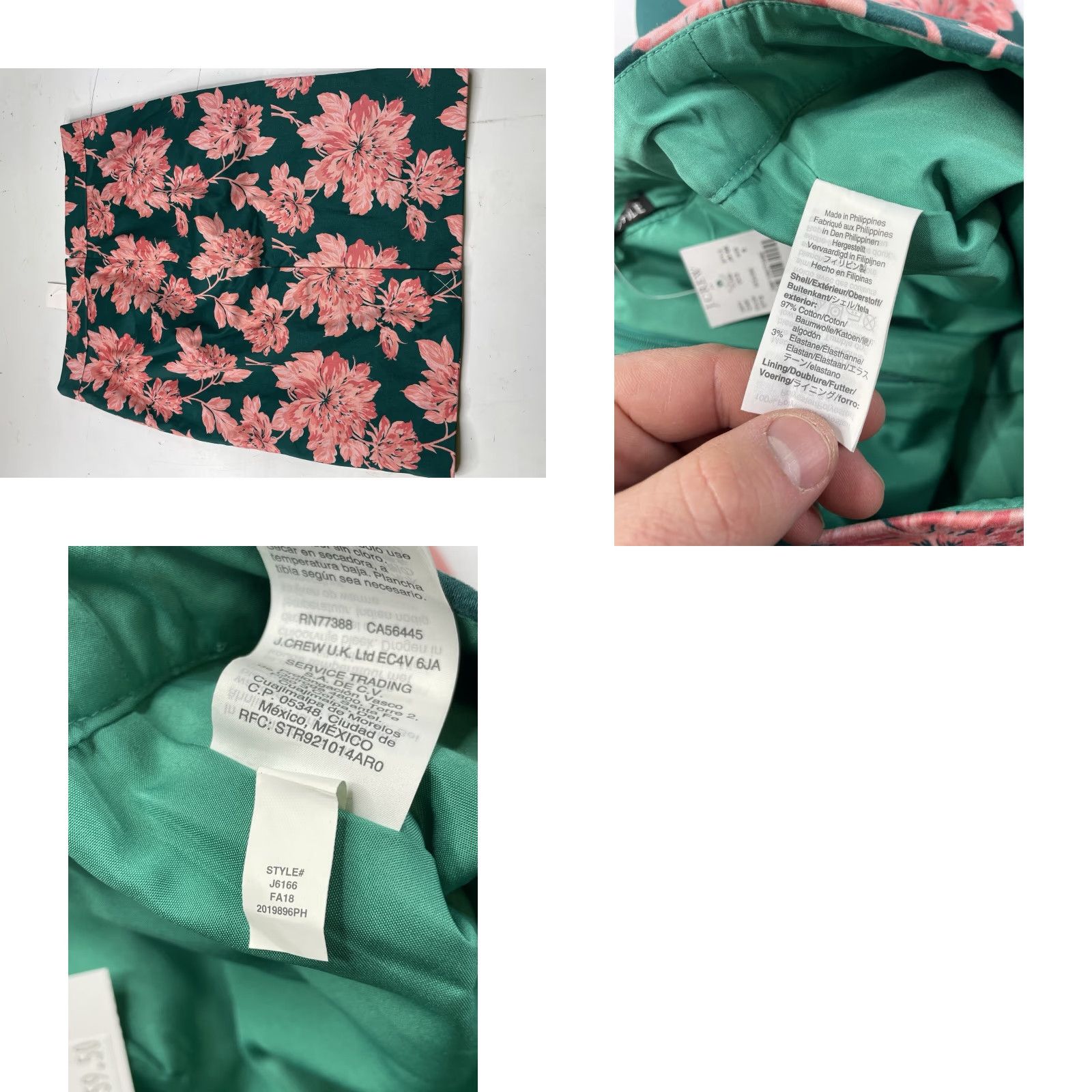 J.Crew NWT J.Crew Pencil Skirt Green Pink Floral Lined Skirt Womens Size 6 Size 28" / US 6 / IT 42 - 8 Thumbnail