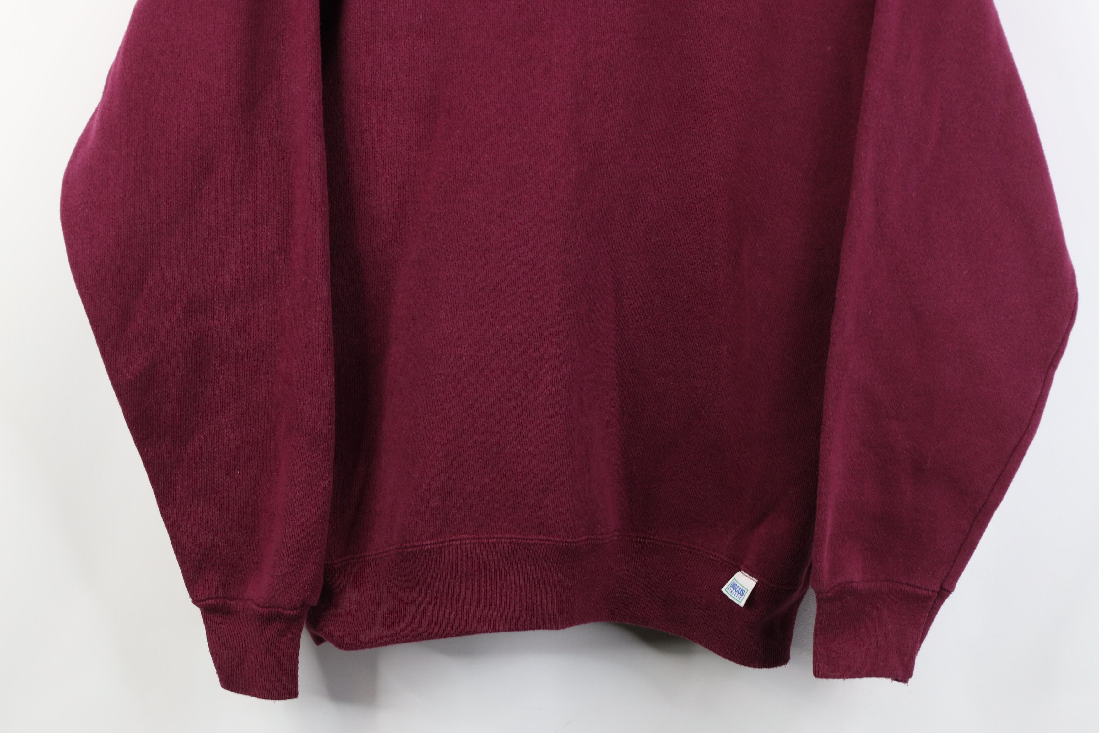 Vintage Vintage 90s Streetwear Blank Gusset Sweatshirt Maroon USA Size US M / EU 48-50 / 2 - 3 Thumbnail