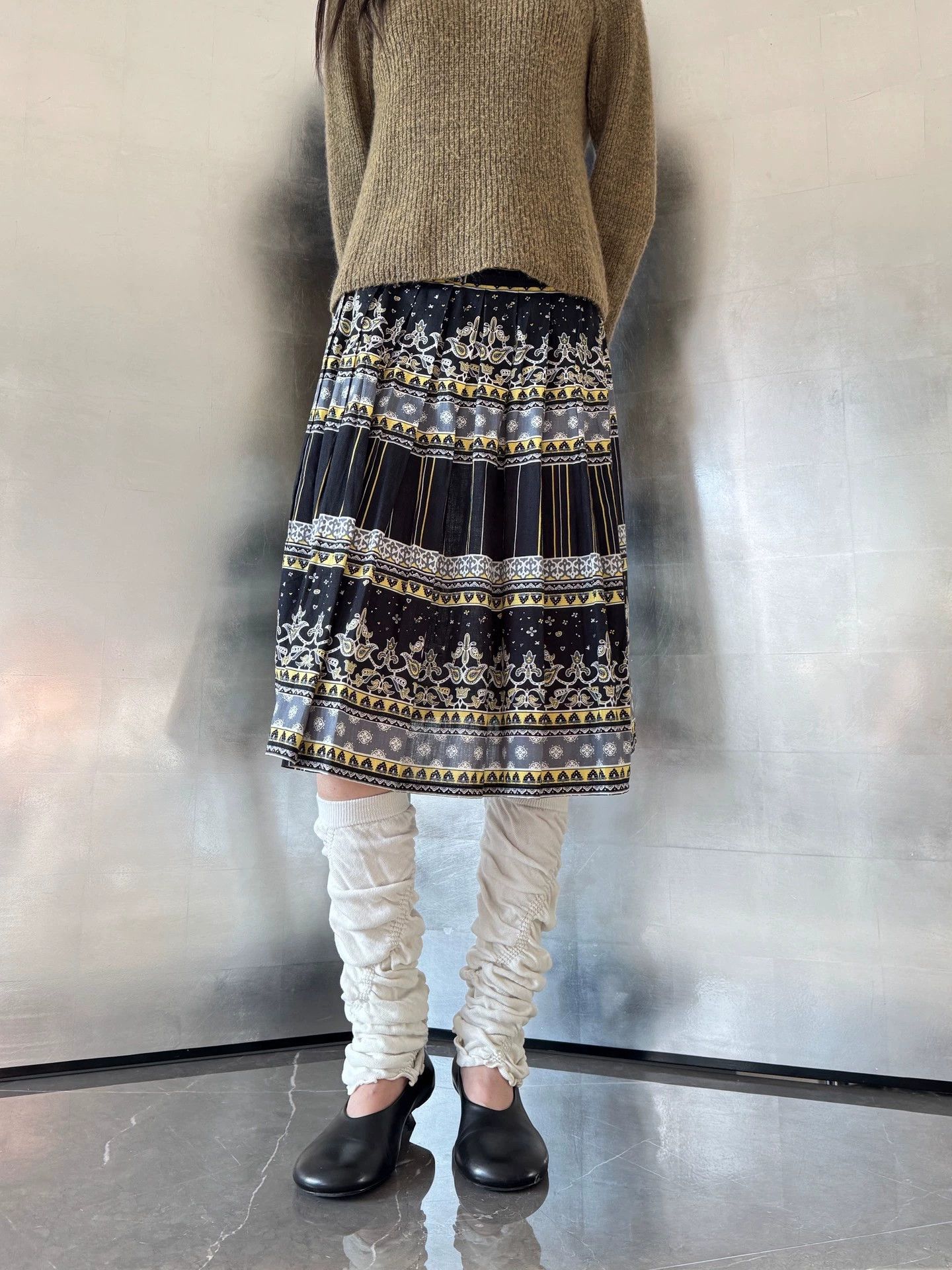 Limi Feu Limi Feu Ethnic Pattern Pleated Skirt S Size 26" / US 2 / IT 38 - 2 Thumbnail