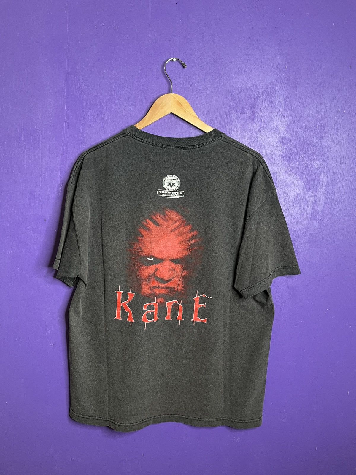 Vintage × WWF Vintage WWF Kane face your fear faded t-shirt Size US XL / EU 56 / 4 - 2 Thumbnail