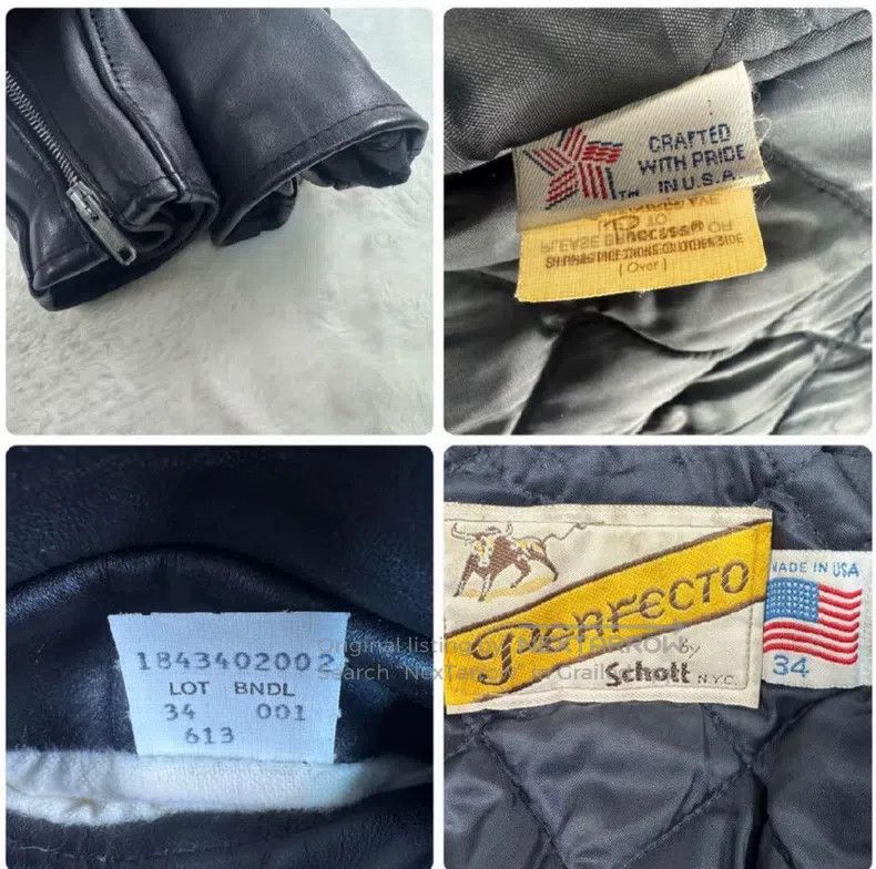 Schott Schott Cable-stayed leather jacket, heavy cowhide Size US XXS / EU 40 - 5 Thumbnail