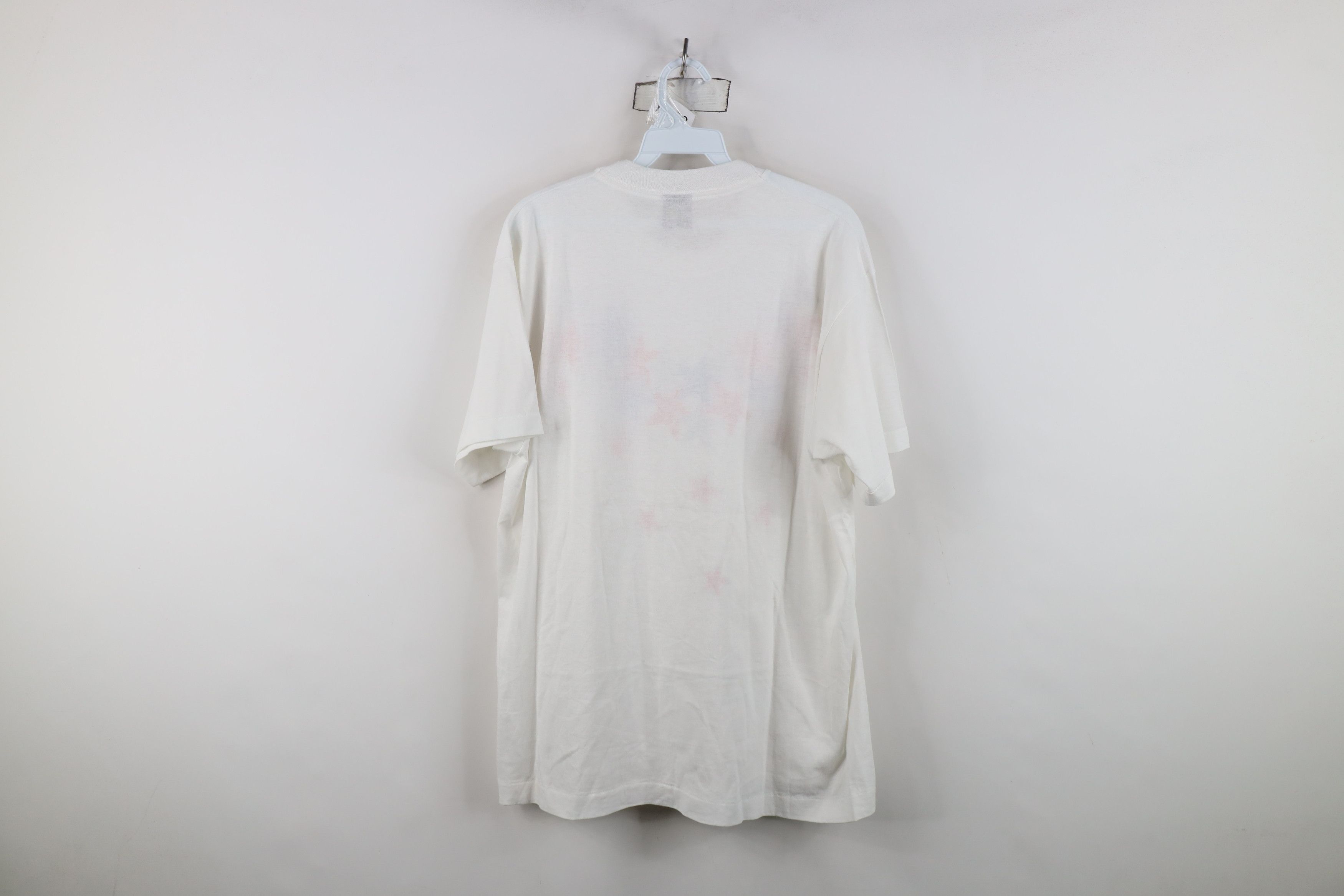 Vintage Vintage 90s Streetwear Stars Short Sleeve T-Shirt White USA Size US XL / EU 56 / 4 - 8 Thumbnail