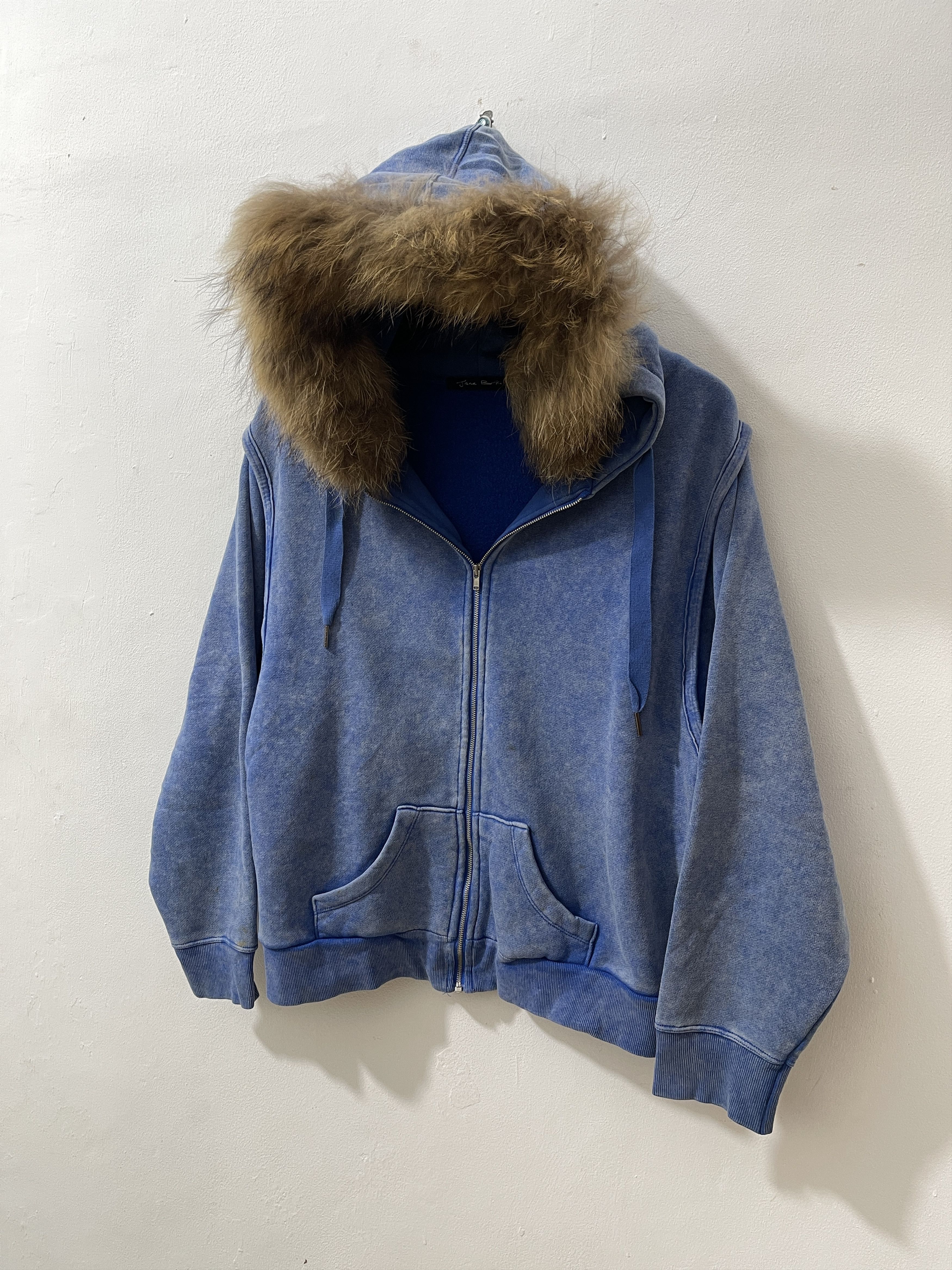 Vintage Jane Birkin Wash Rare Fur Vkei Zip Hoodie Size US M / EU 48-50 / 2 - 2 Thumbnail