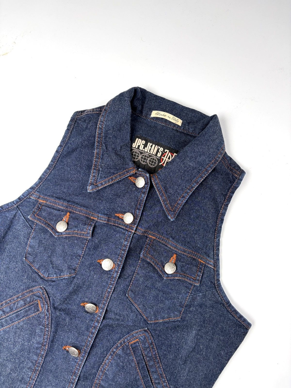 Jean Paul Gaultier Vintage Jean Paul Gaultier Denim Vest Size M / US 6-8 / IT 42-44 - 2 Thumbnail