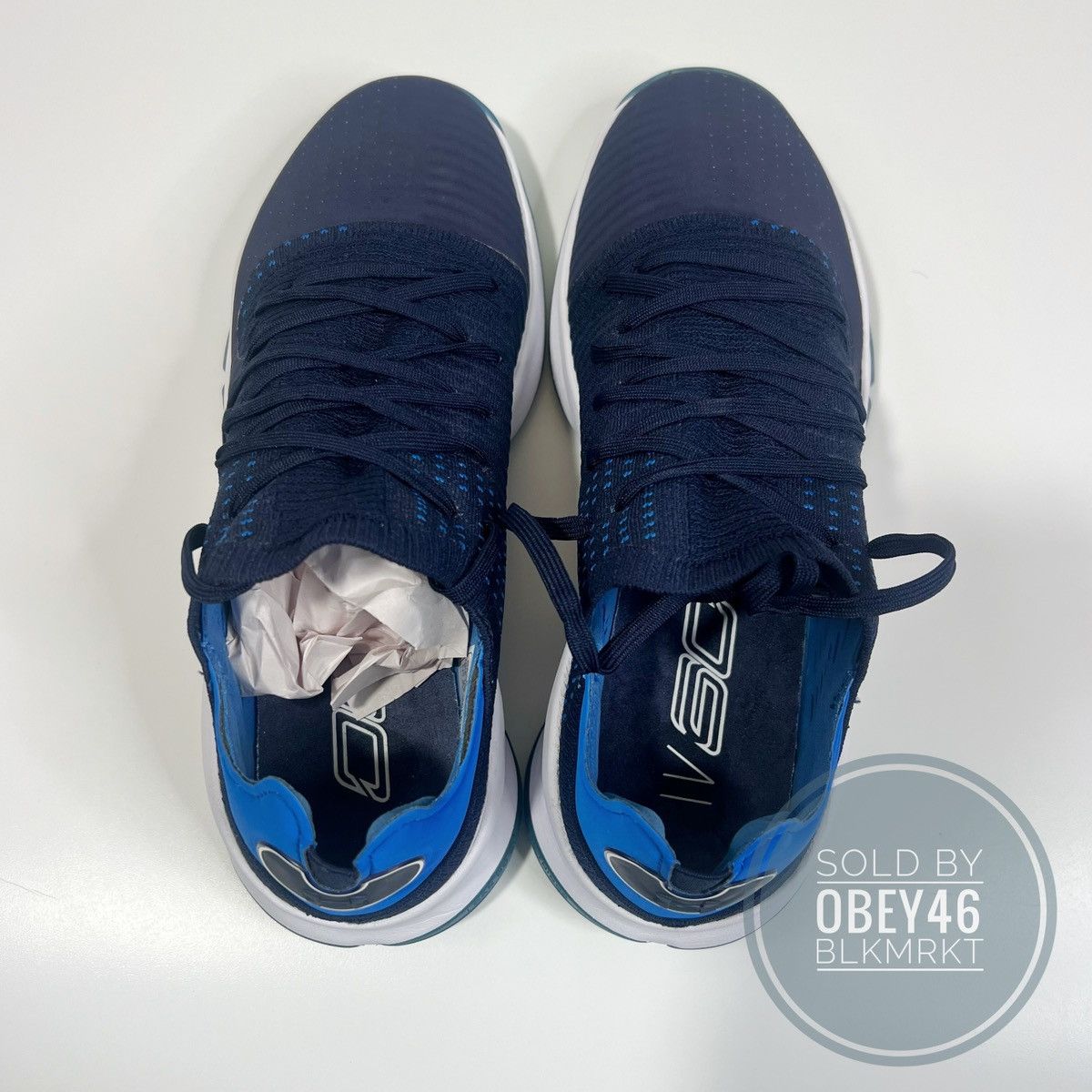 Under Armour Under Armour Curry 4 Low Deep Navy Blue/White Sample 9.5 Size US 9.5 / EU 42-43 - 7 Thumbnail