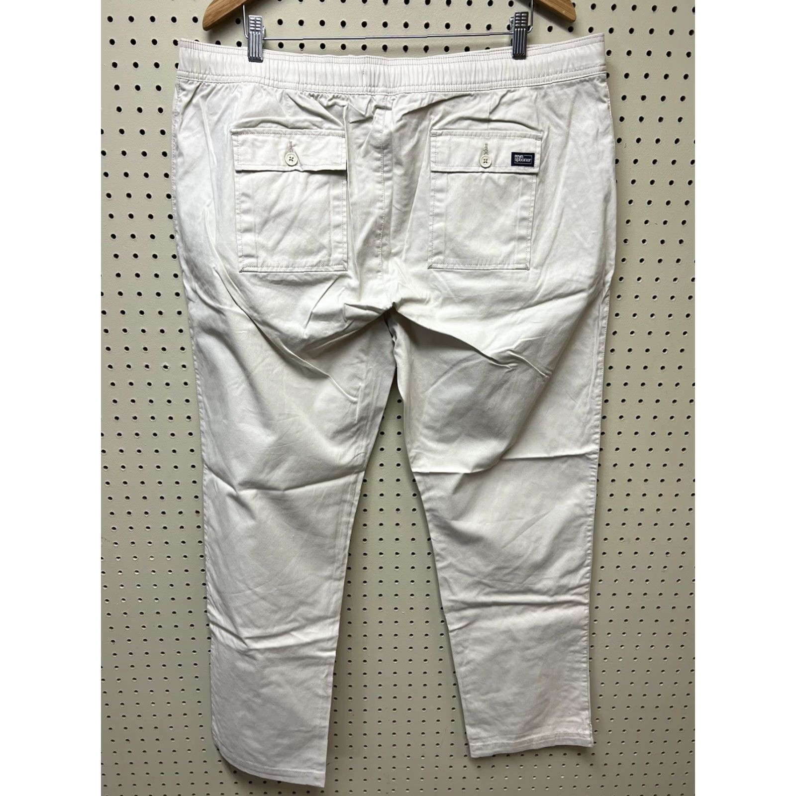 Reyn Spooner Reyn Spooner Solid Beach Twill Chino Drawstring Pants Men’s 2XL Tan Navy Blue Beach Chino Pants Mens Regular 2XL Size US 39 - 2 Thumbnail