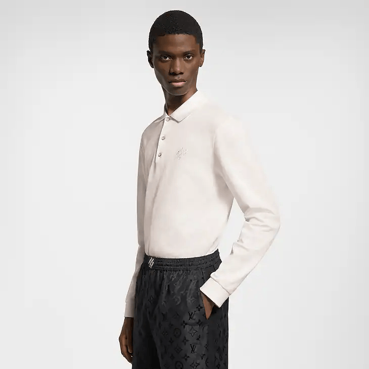 Louis Vuitton Damier Signature Long-Sleeved Polo Shirt Size US M / EU 48-50 / 2 - 3 Thumbnail