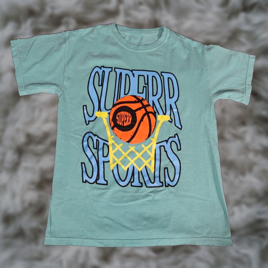Logo 7 VINTAGE Superrradical Basketball Logo T-Shirt Mens Medium Green Sports 2020s Size US M / EU 48-50 / 2 - 1 Thumbnail