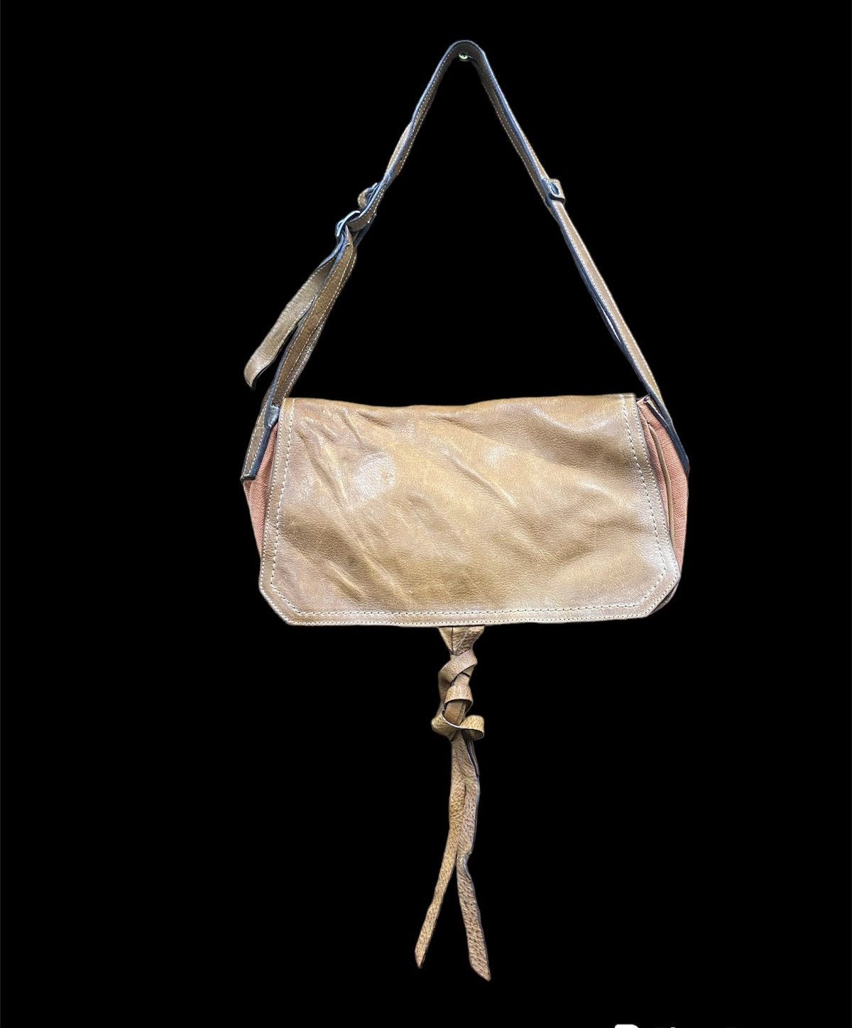 Designer × Max Mara Italian Max Mara Leather Hang Bag Size ONE SIZE - 2 Thumbnail