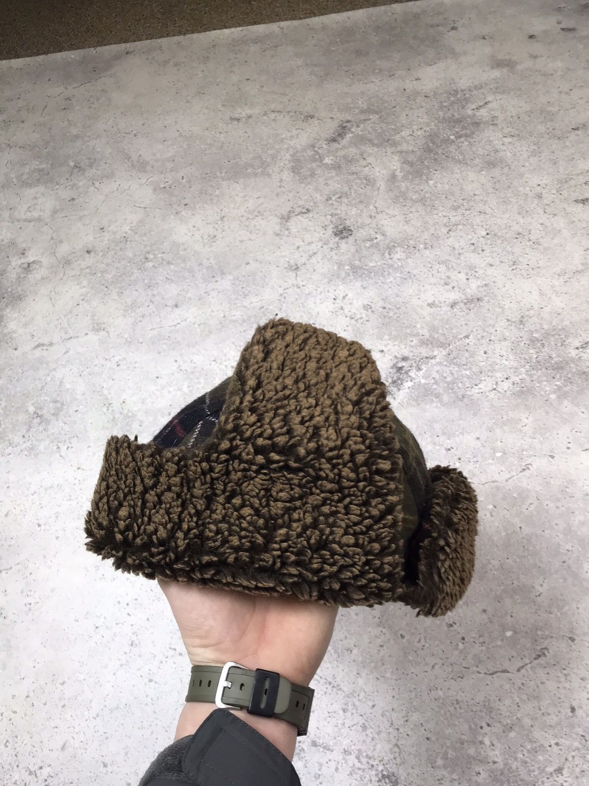 Barbour × Vintage Rare Vintage Barbour Checker Winter Hat Cap Hype Streetwear Size ONE SIZE - 3 Thumbnail