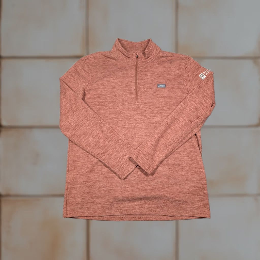 Vintage AFTCO Pullover Mens Large Red Quarter Zip RHA Wealth Performance Top Shirt Long Sleeve Fishing Activewear Size US L / EU 52-54 / 3 - 1 Thumbnail