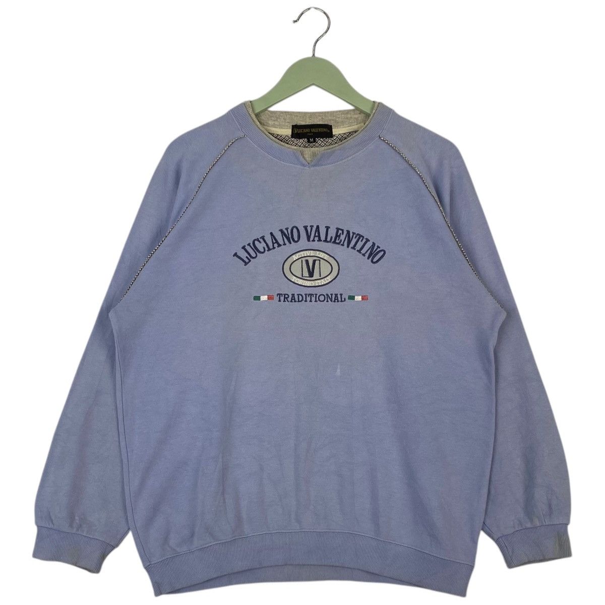 Ralph Lauren Vintage Luciano Valentino Crewneck Blue Pullover Size M Size US M / EU 48-50 / 2 - 1 Thumbnail