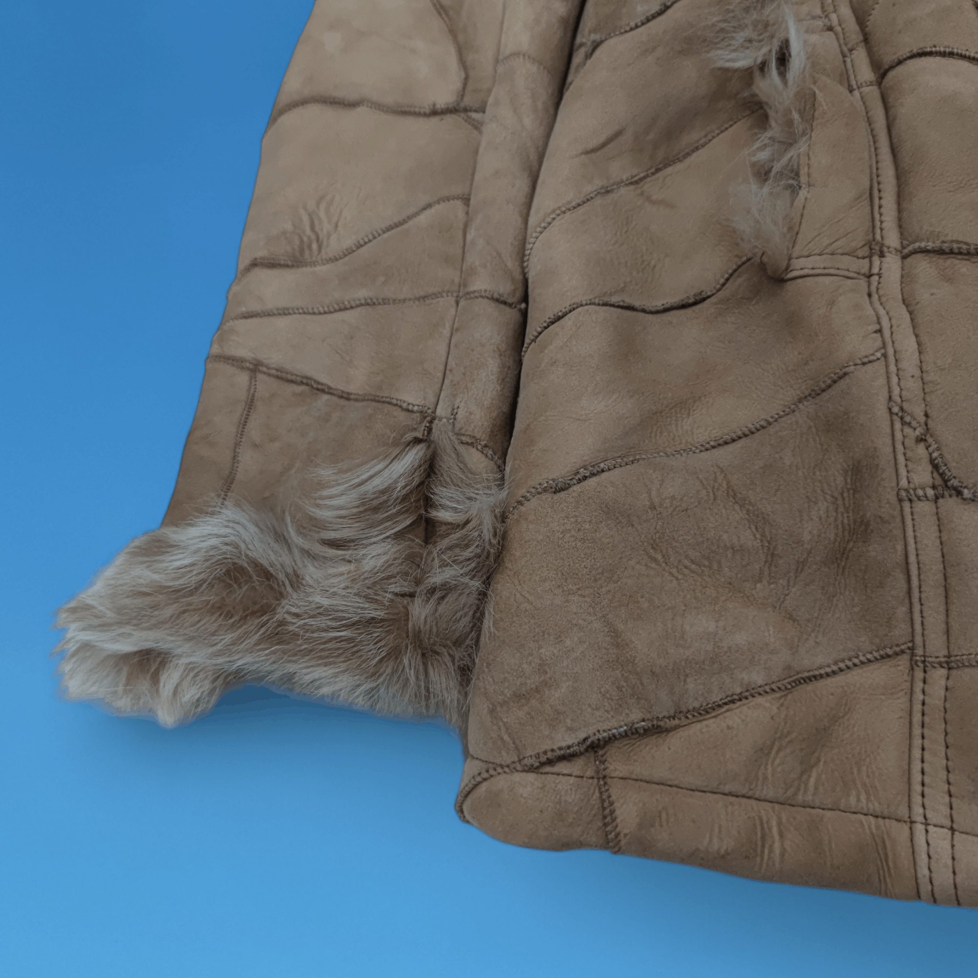 Tornado Mart Tornado Mart Patchwork Sheepskin Leather Fur Coat Jacket Size M / US 6-8 / IT 42-44 - 8 Thumbnail