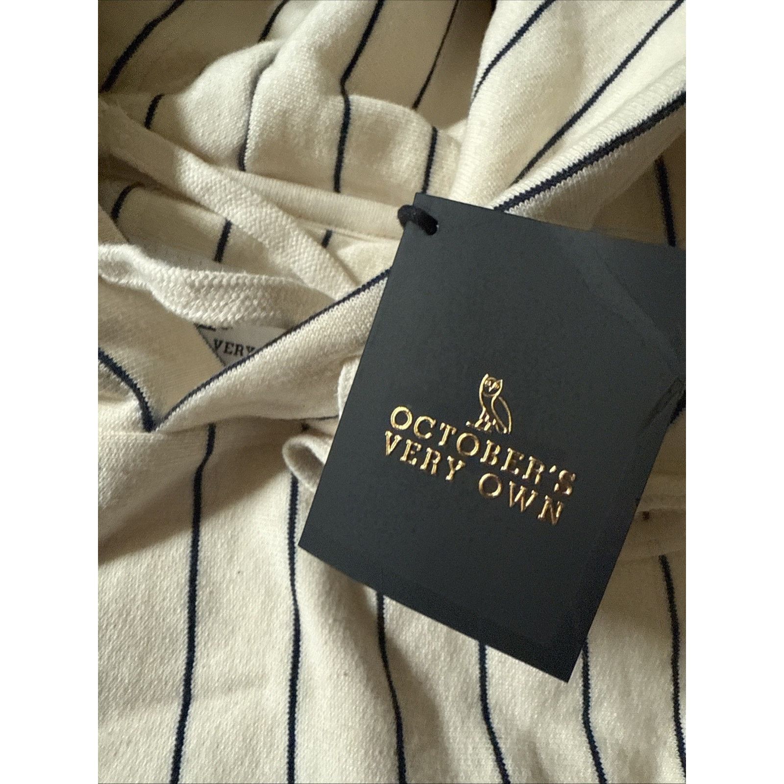 October's Very Own OVO OCTOBER'S VERY OWN DRAKE PINSTRIPE Pullover HOODIE sz L Size US L / EU 52-54 / 3 - 4 Thumbnail