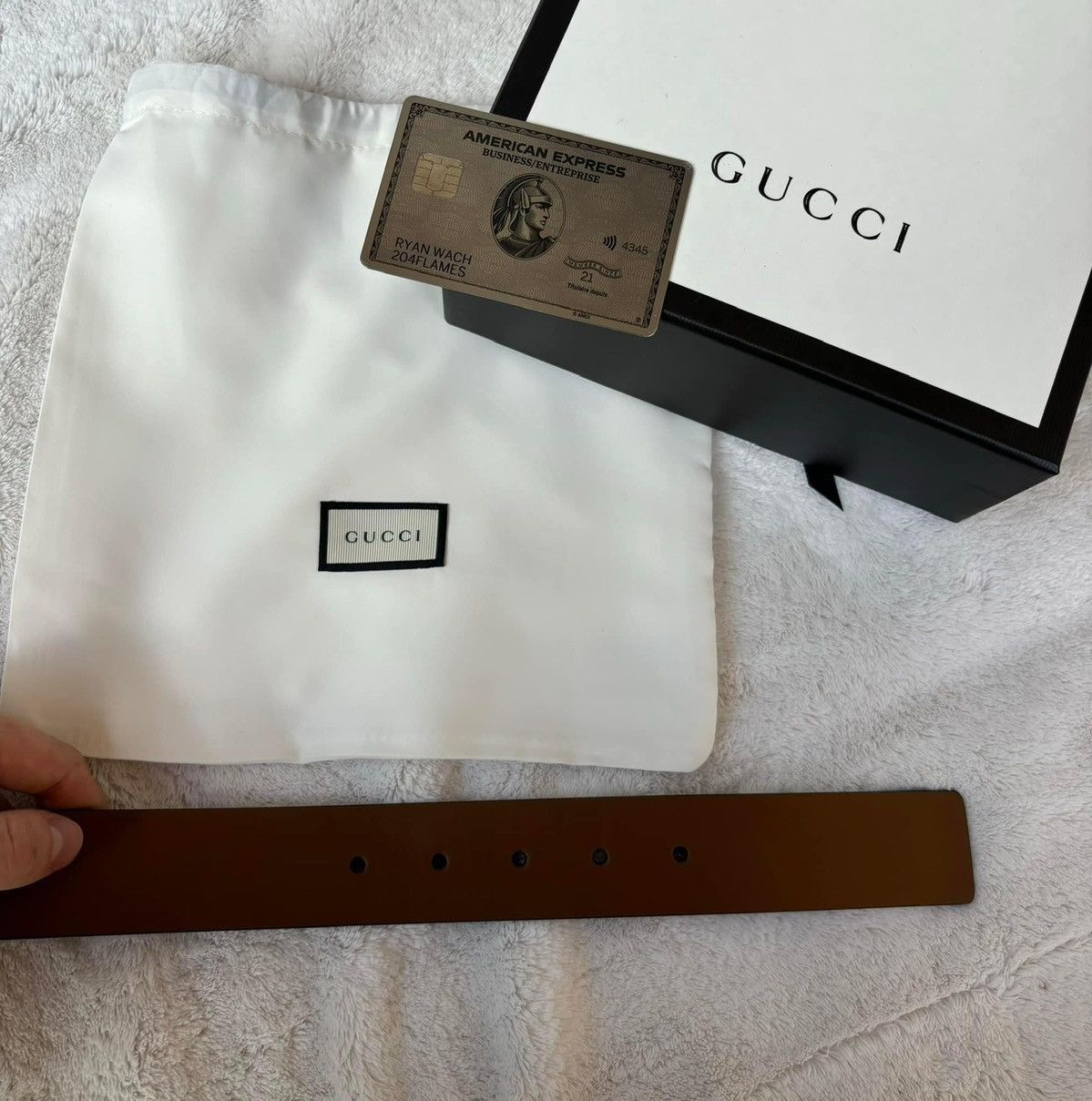 Gucci Gucci Brown GG Leather Belt Size 34 - 3 Thumbnail