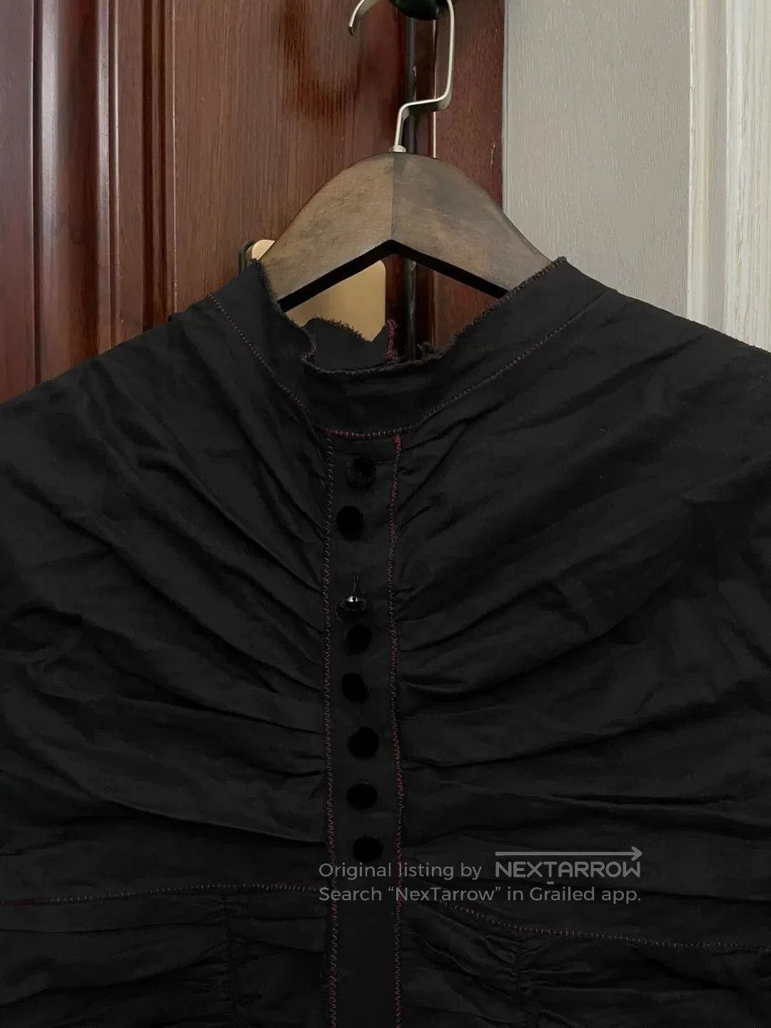 Other Black Ruched Womenswear Top from PengTai. Size M / US 6-8 / IT 42-44 - 3 Thumbnail