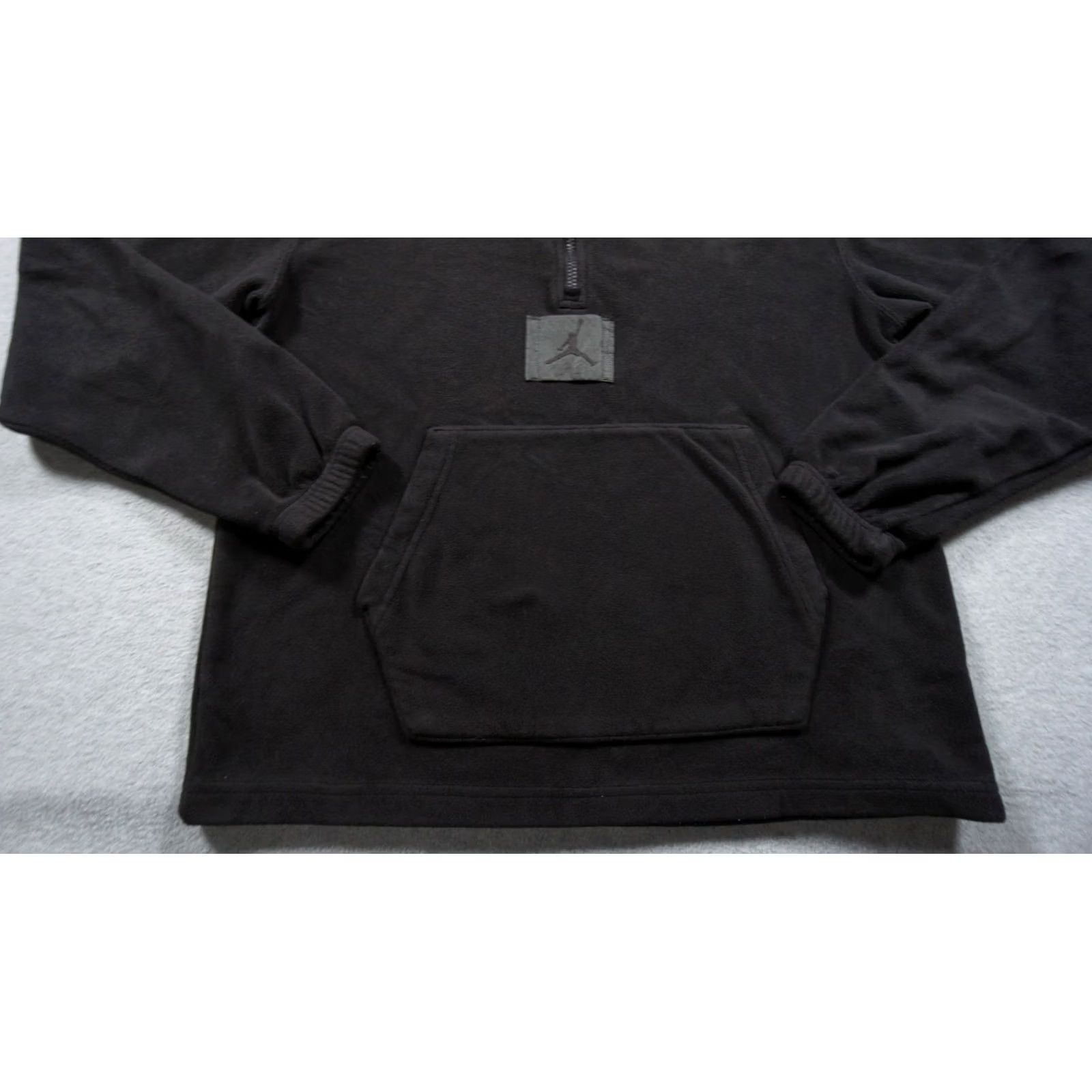 Jordan Brand Jordan Sweatshirt Mens Small Black Quarter Zip Fleece Jumpman Pocket Zipper Logo Size US S / EU 44-46 / 1 - 3 Thumbnail