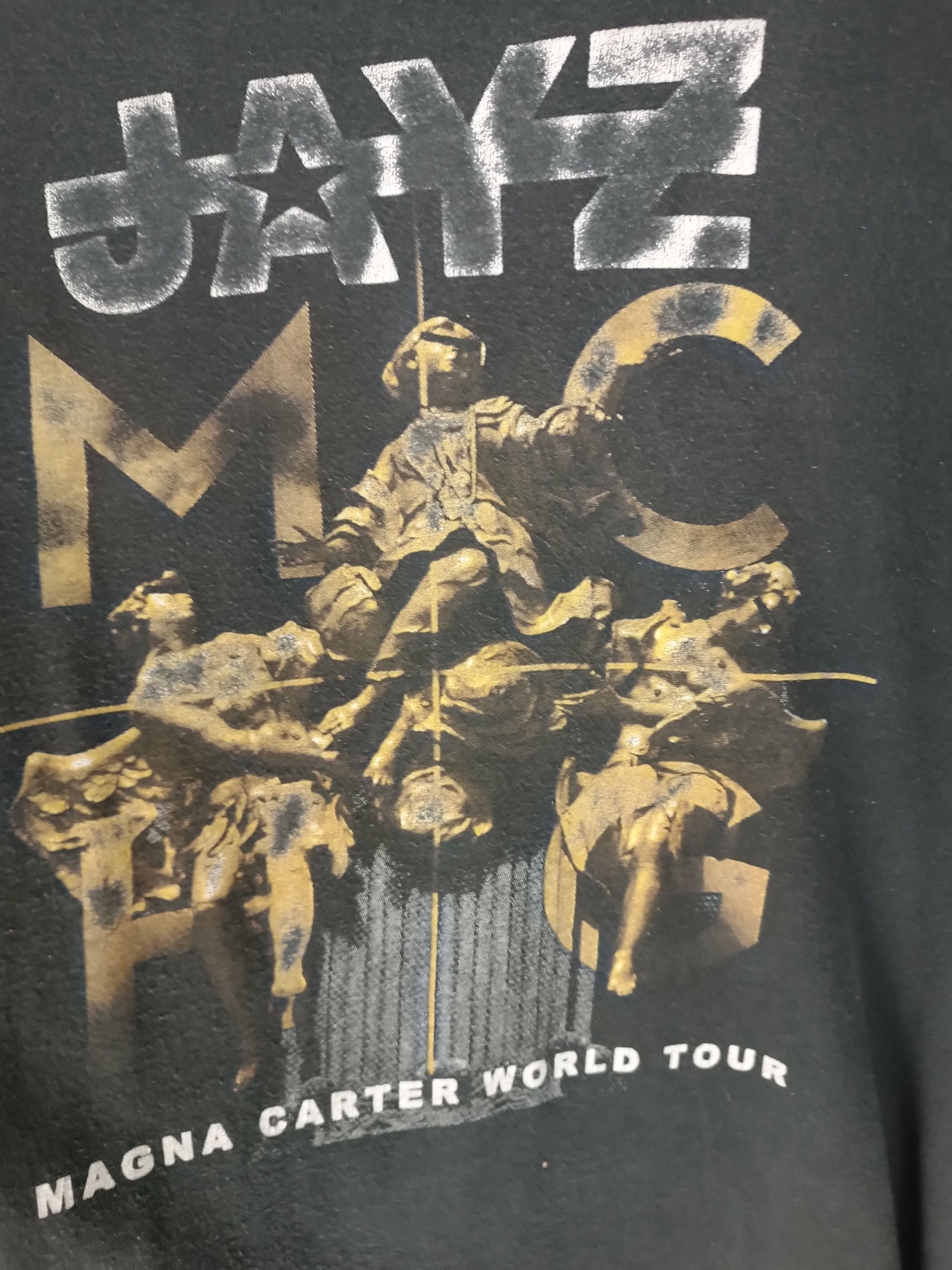 Rap Tees THRASHED FADED VINTAGE 2014 JAY-Z MAGNA CARTER TOUR RARE Size US XL / EU 56 / 4 - 8 Thumbnail