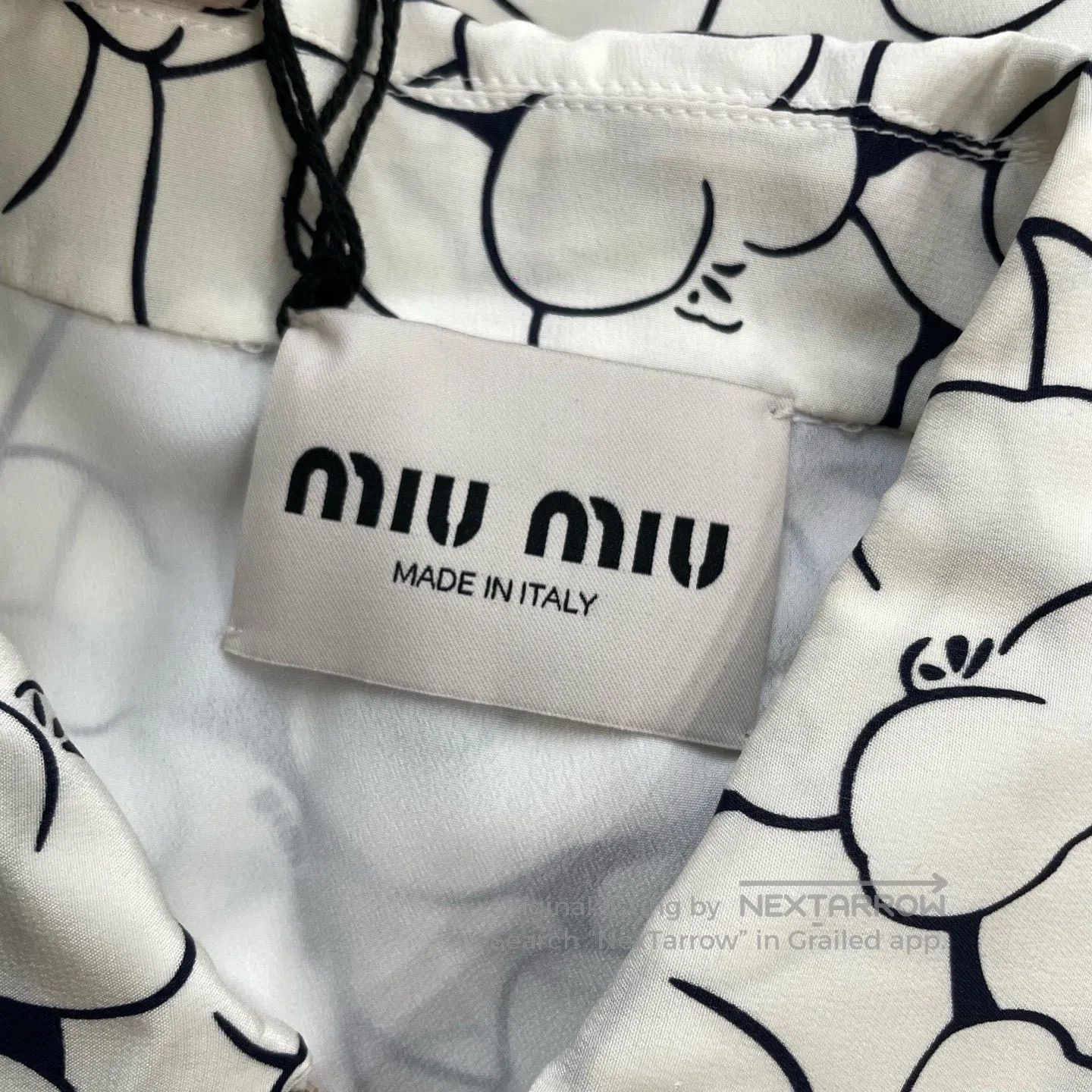 Miu Miu Miu Miu Floral Print Collar Zip Front Short Dress| Size M / US 6-8 / IT 42-44 - 4 Thumbnail
