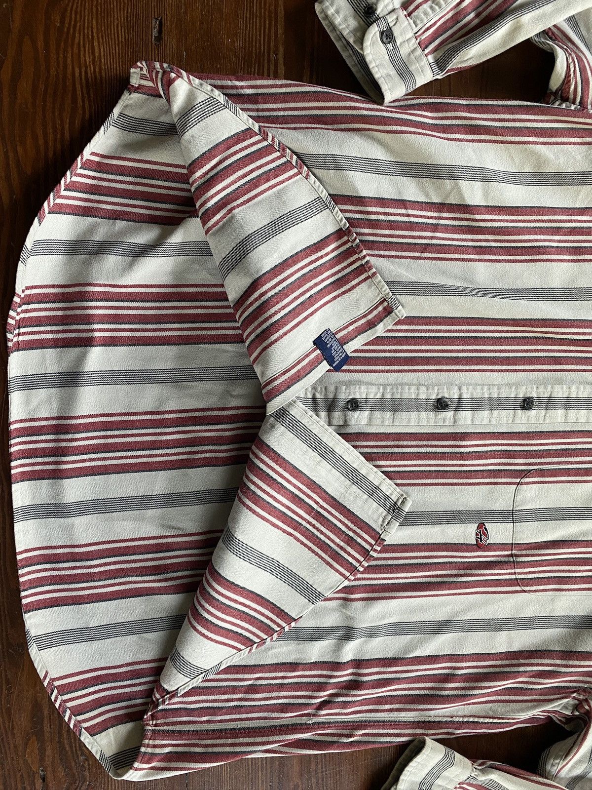 Tommy Hilfiger Vintage 90’s Tommy Hilfiger Motorcycle Standing Collar Shirt Size US XL / EU 56 / 4 - 8 Thumbnail