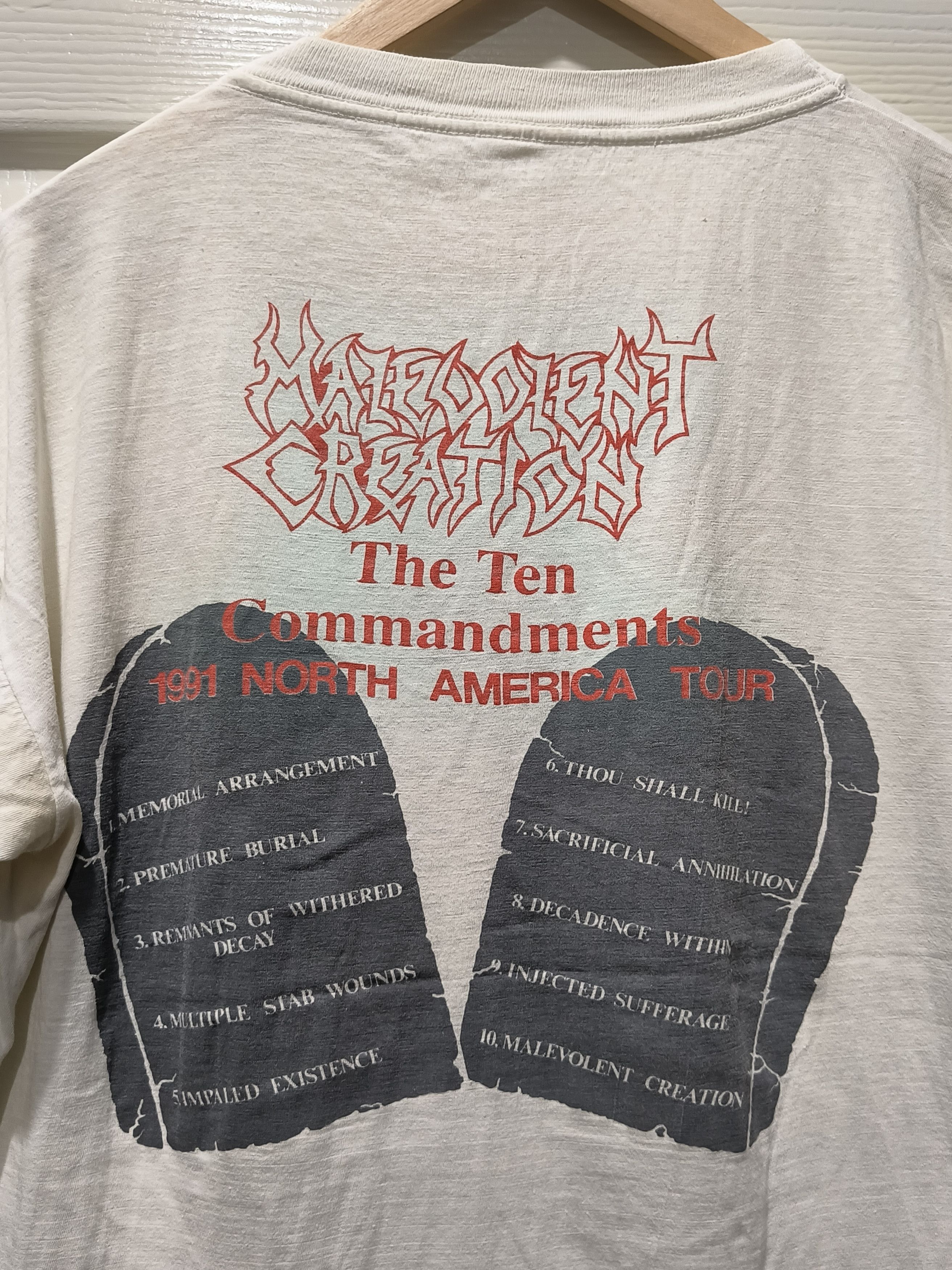 Band Tees Vtg 90s Malevolent creation (The ten commandments) t shirt Size US L / EU 52-54 / 3 - 4 Thumbnail