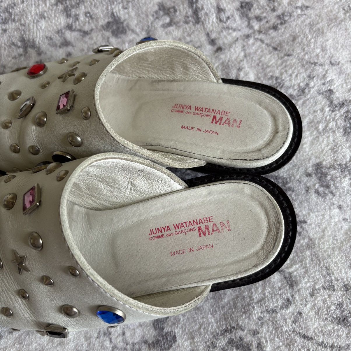 Junya Watanabe Junya Watanabe AW02 Jewel Studded Mules White | M Size US 7 / EU 40 - 4 Thumbnail