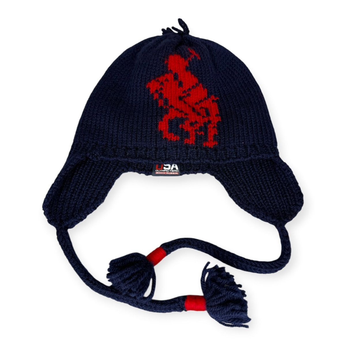Polo Ralph Lauren Polo Ralph Lauren USA Sochi 2014 Earflap Knit Beanie Hat USA Size ONE SIZE - 1 Thumbnail