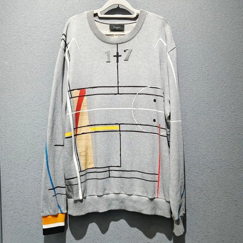 Givenchy Givenchy Geometric Pattern Printed Hoodie Size US M / EU 48-50 / 2 - 1 Thumbnail