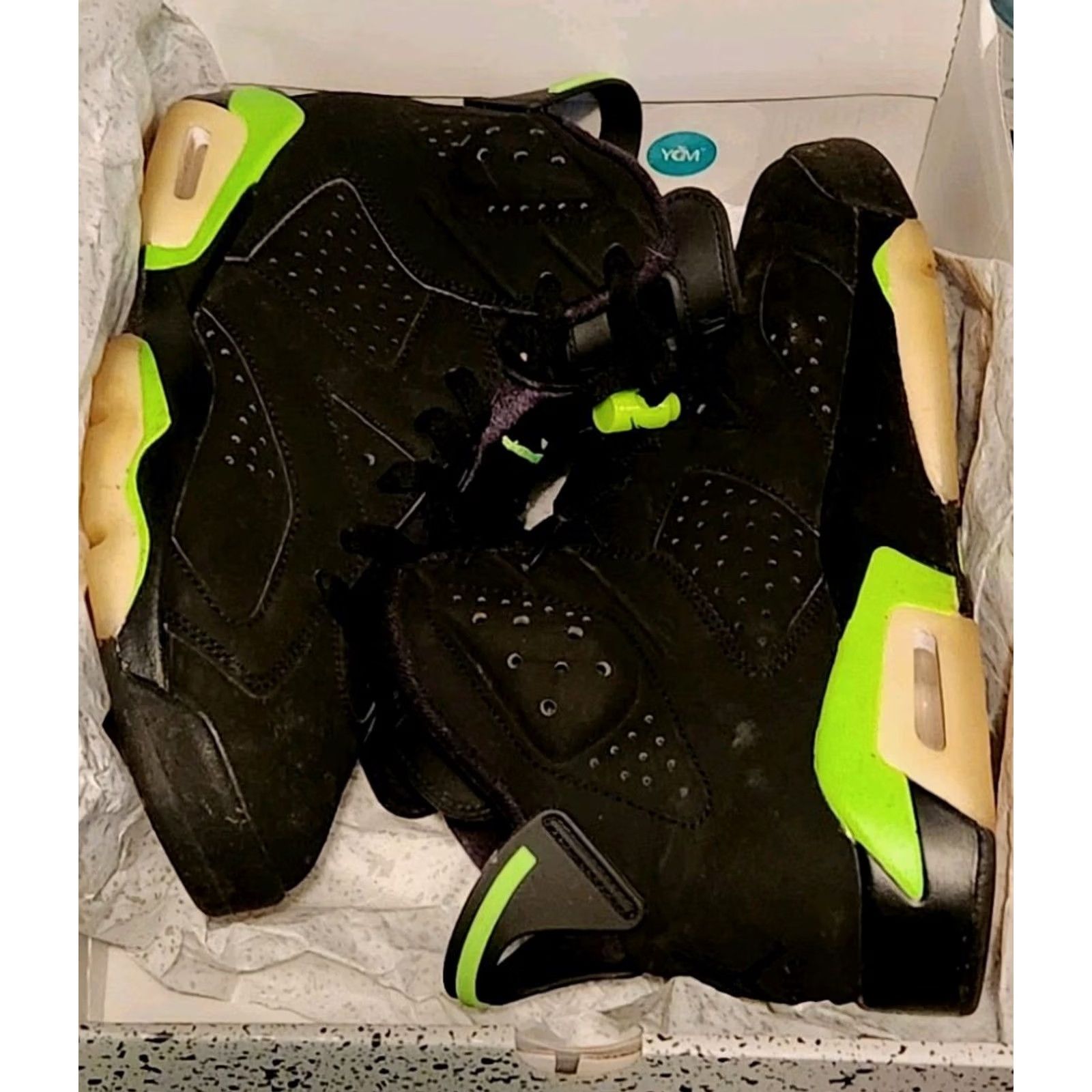 VINTAGE Jordan 6 Retro Electric Green 2021 Shoes Men 8.5 