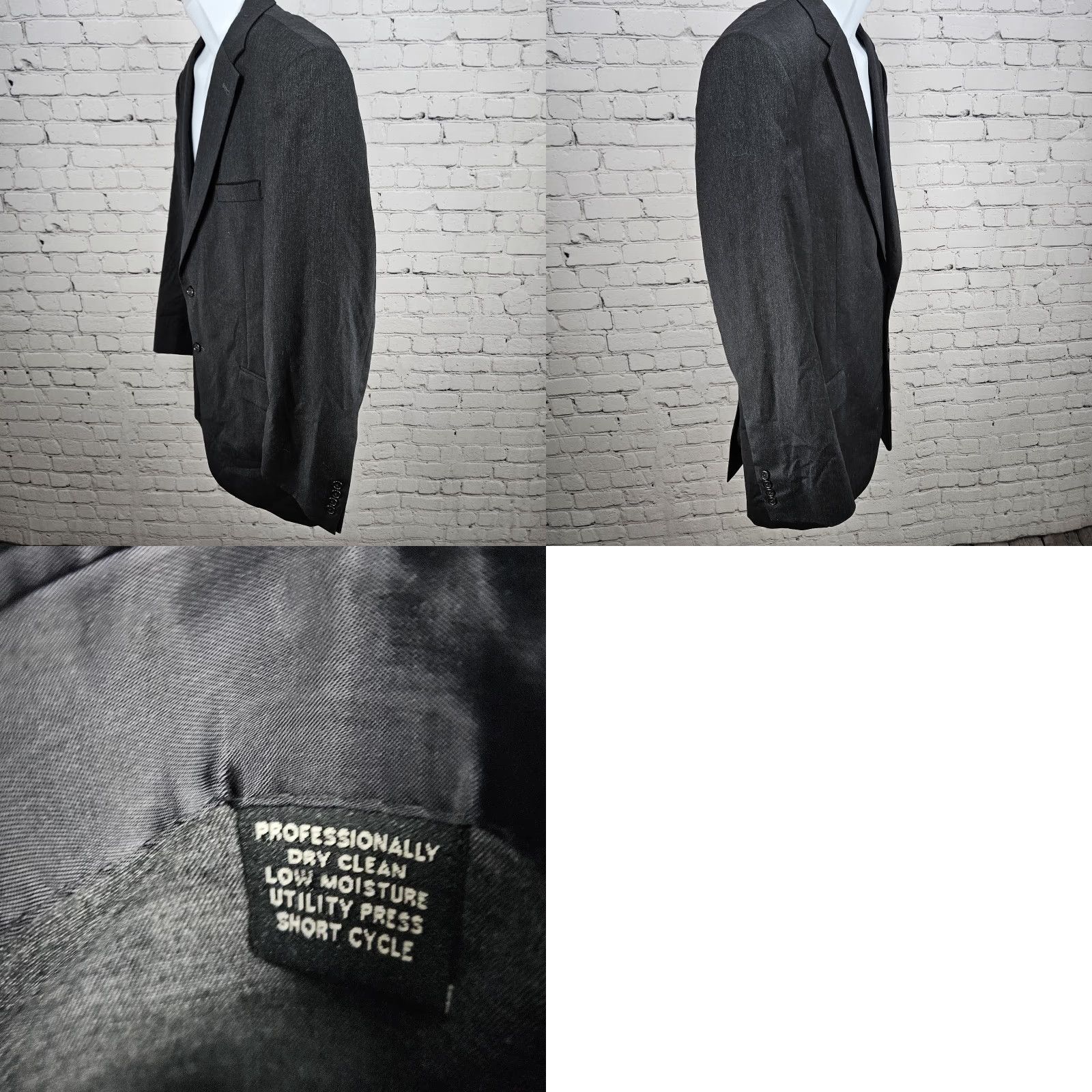 Jos. A. Bank Jos A Bank Grey 100% Wool Signature Tailored Fit Button Blazer Sport Coat 42L Jacket Blazer Mens Size 44R - 10 Thumbnail