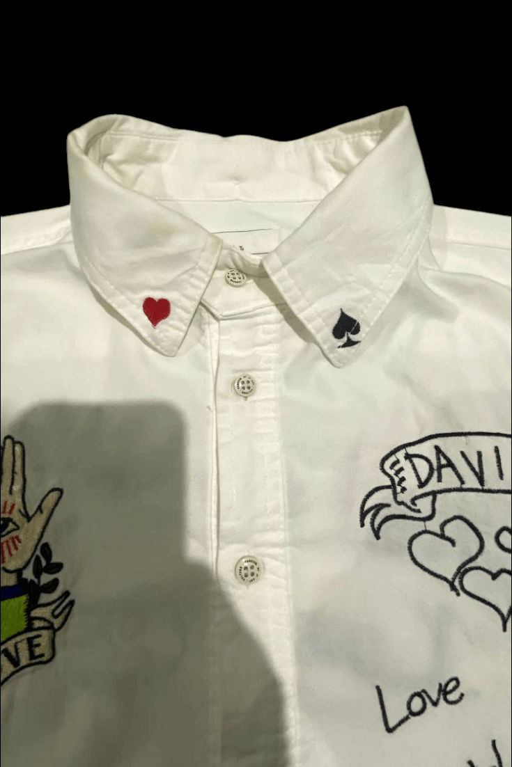 Other crazy sick love j2 poem soul hearts button up long sleeve Size US M / EU 48-50 / 2 - 4 Thumbnail