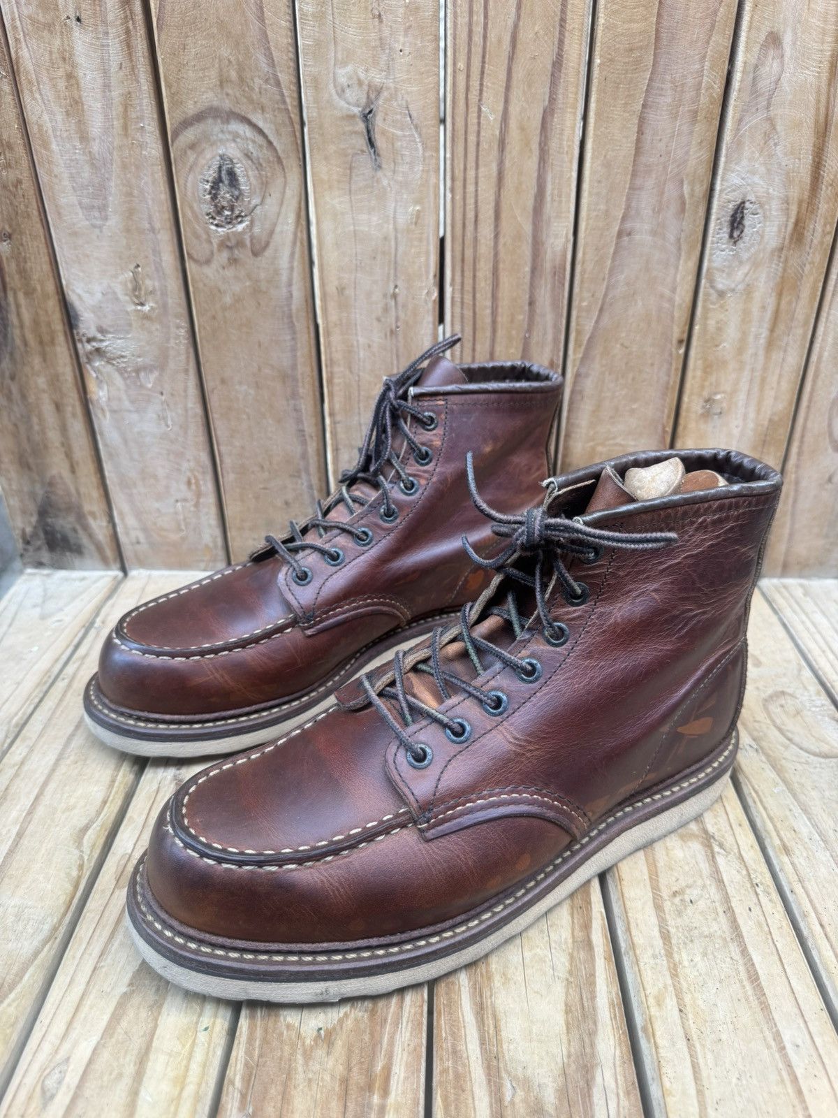 Red Wing Red Wing 1907 Copper Rough Brown Boots UK 7.5 D | EUR 41.5 Size US 8.5 / EU 41-42 - 14 Thumbnail