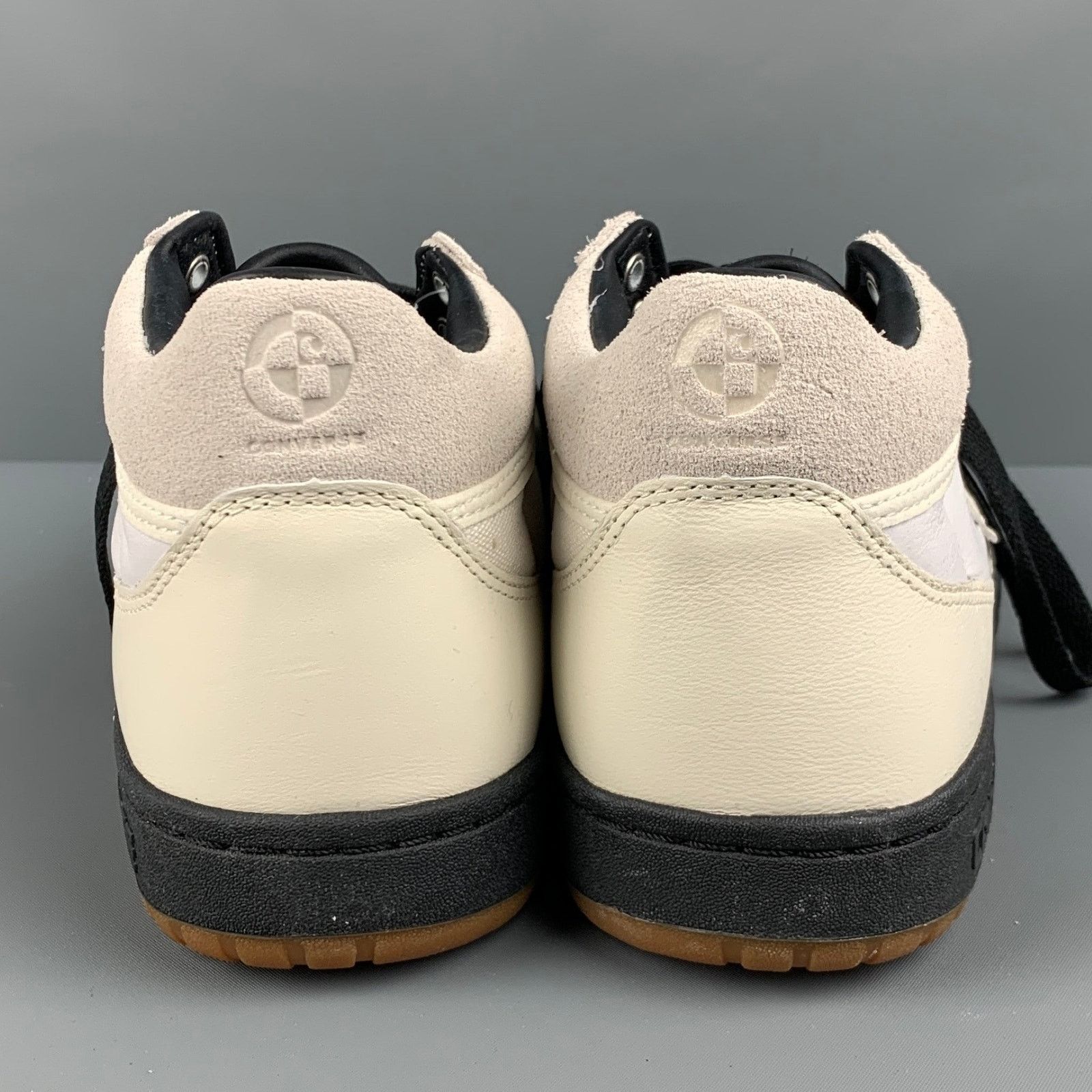 Converse CONVERSE 10 Cream Black Mixed Materials Leather Sneakers Size US 10 / EU 43 - 3 Thumbnail