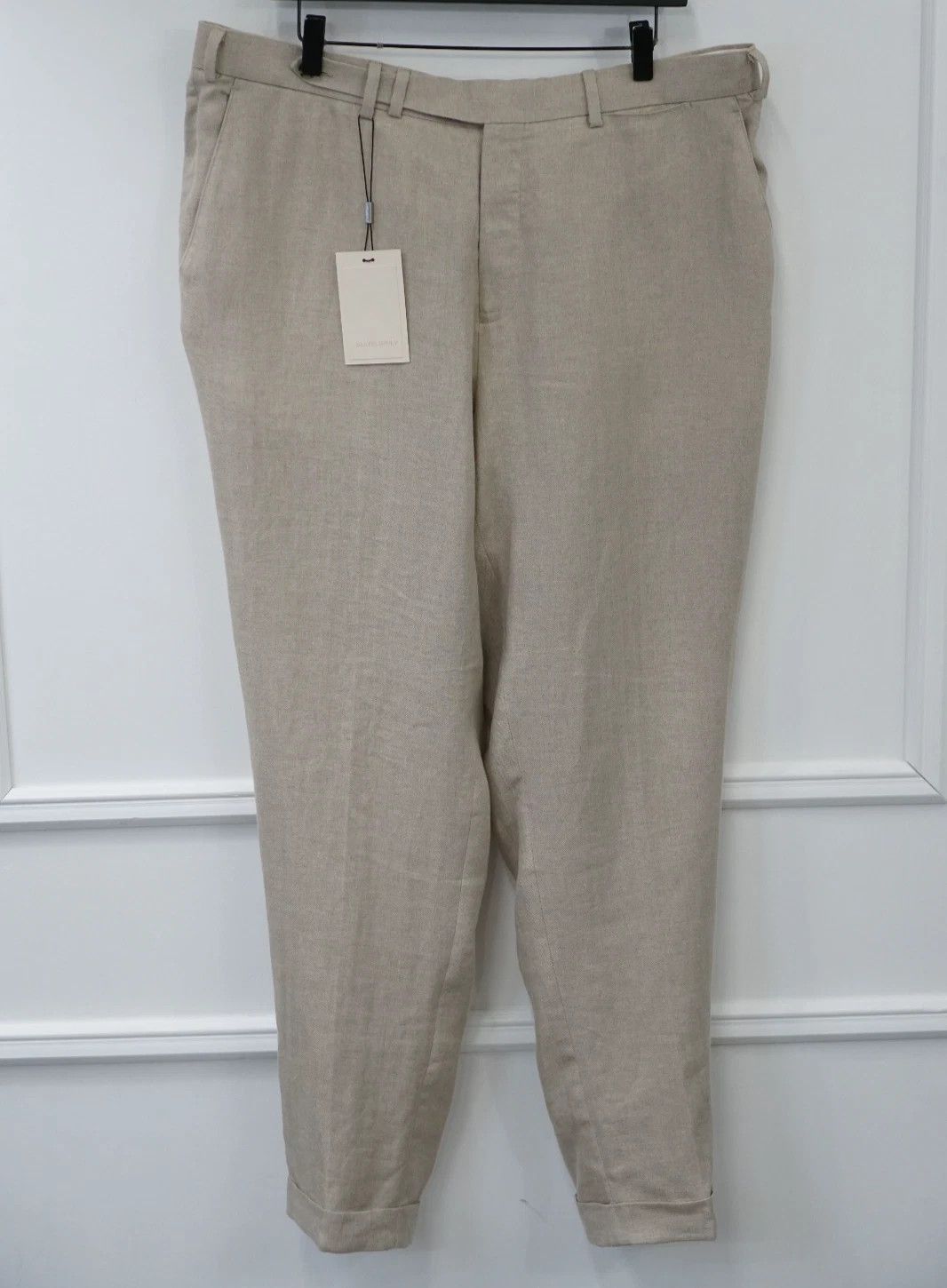 Suitsupply Men Suitsupply Pants 100% Pure Linen Blake Flat Front US46 Size 46R - 1 Thumbnail