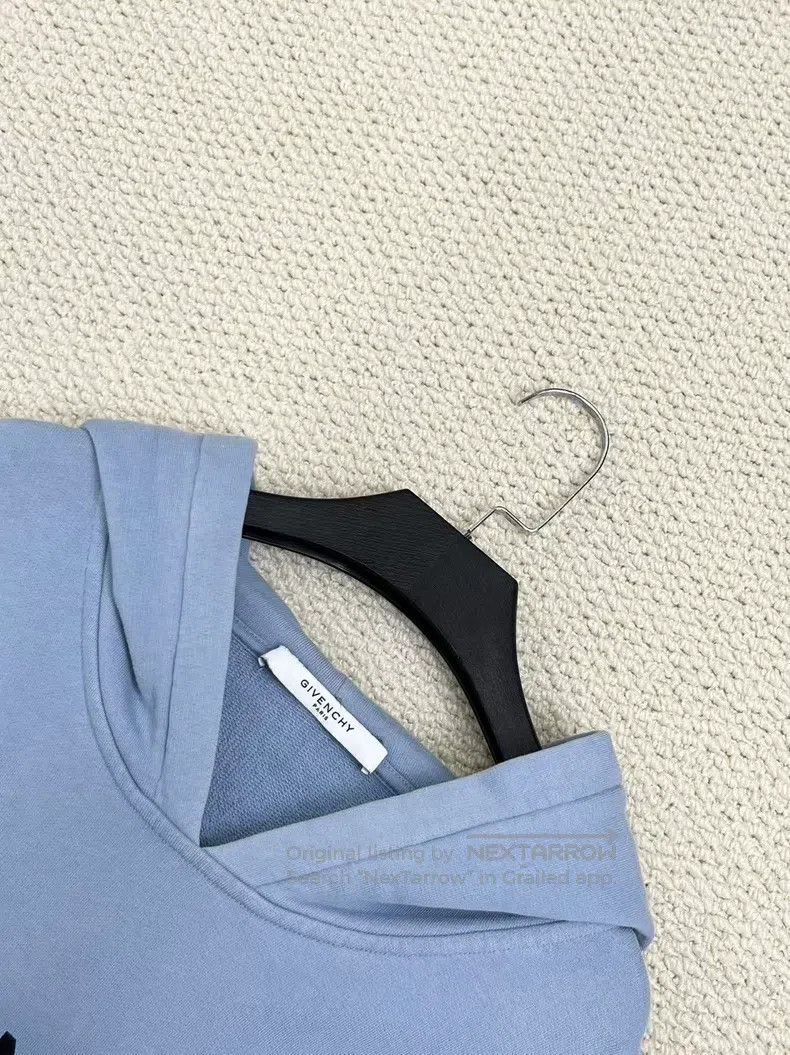 Givenchy Givenchy Mist Blue Rainbow Embroidered Letter Logo Hoodie Size US M / EU 48-50 / 2 - 3 Thumbnail