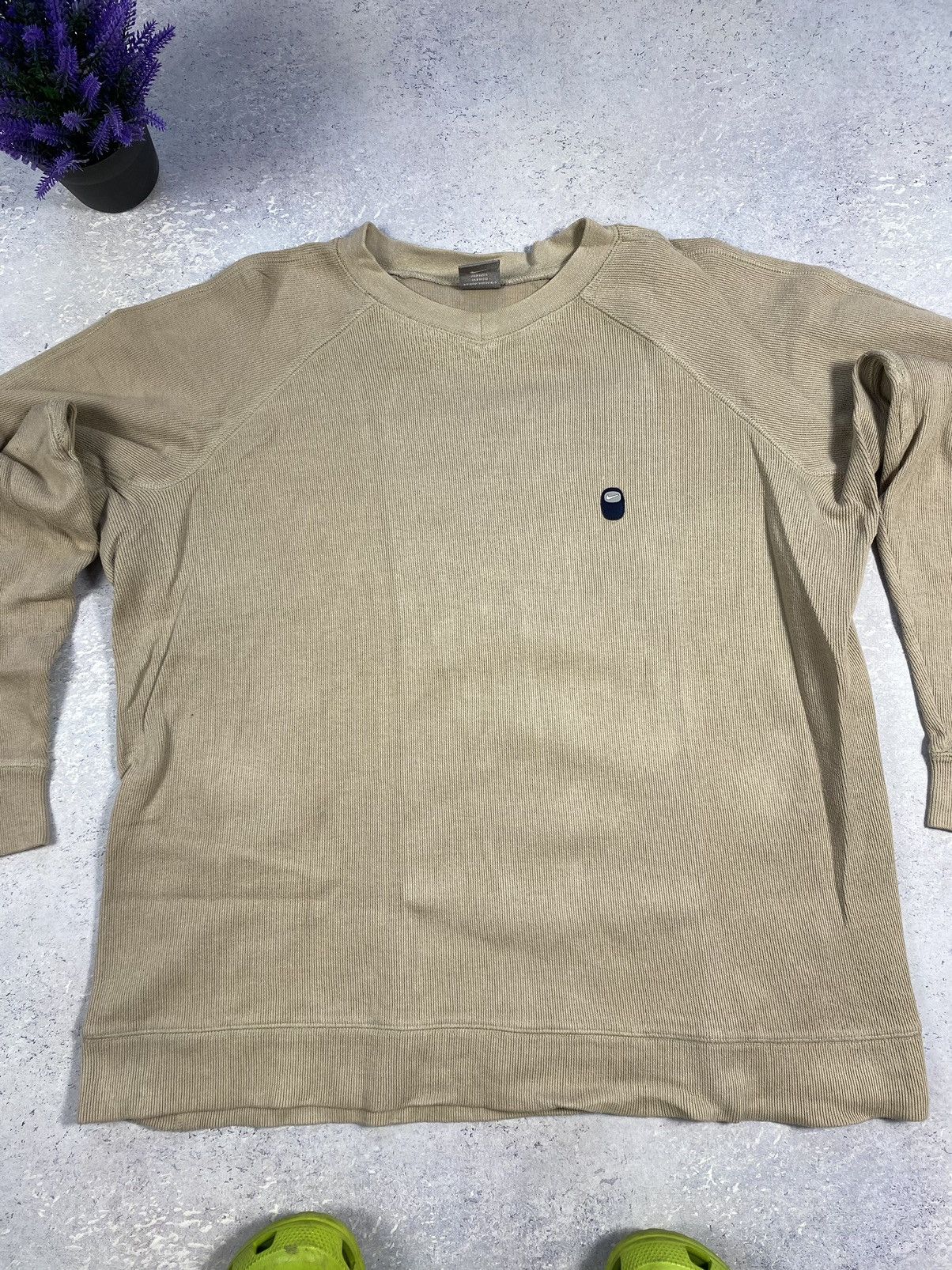 Nike × Vintage Vintage Nike Drill Sweatshirt With Mini Logo Size Large Size US L / EU 52-54 / 3 - 4 Thumbnail
