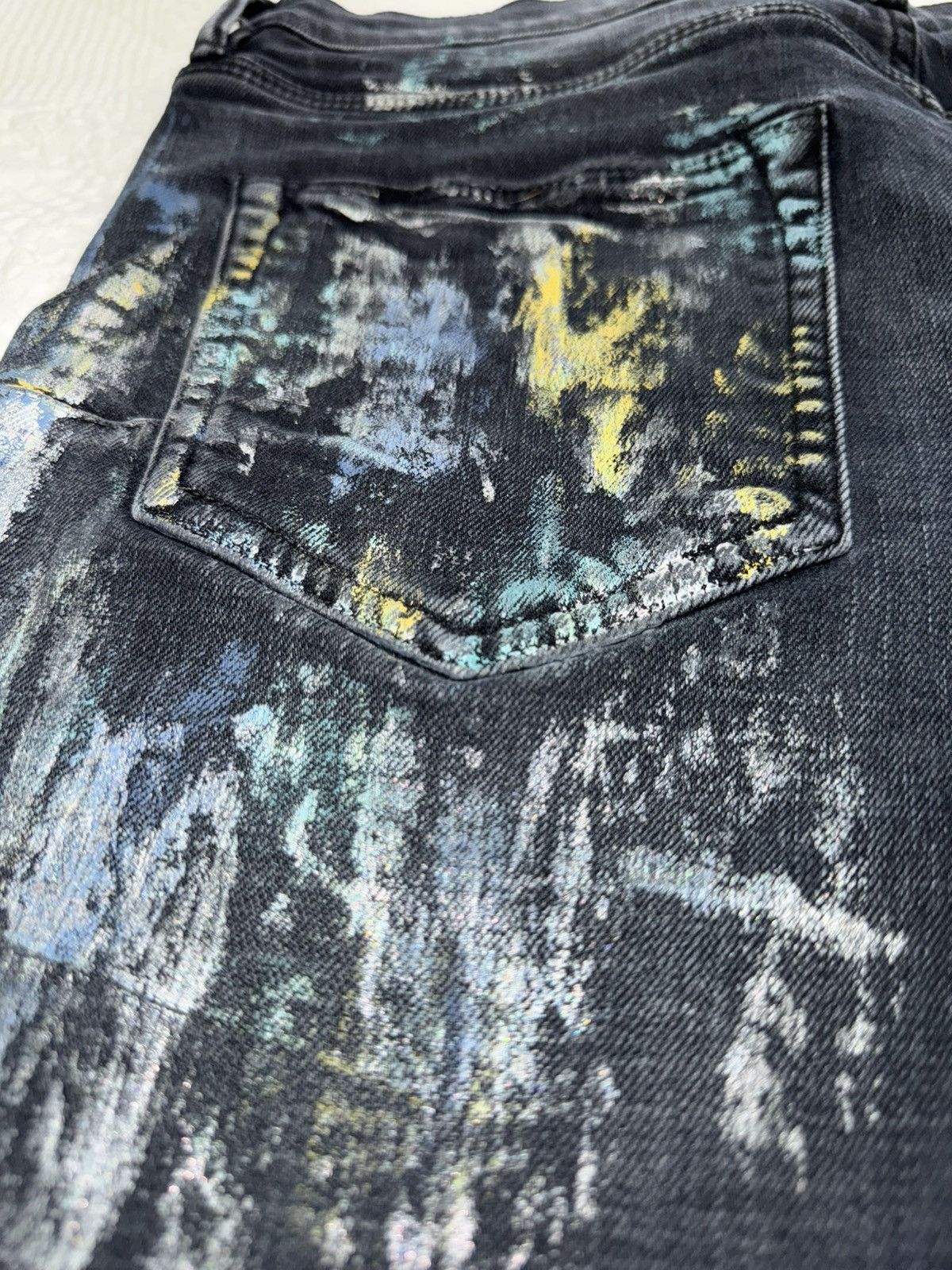 Purple Brand Purple Brand Paint Splatter Skinny Jeans Size US 34 / EU 50 - 4 Thumbnail
