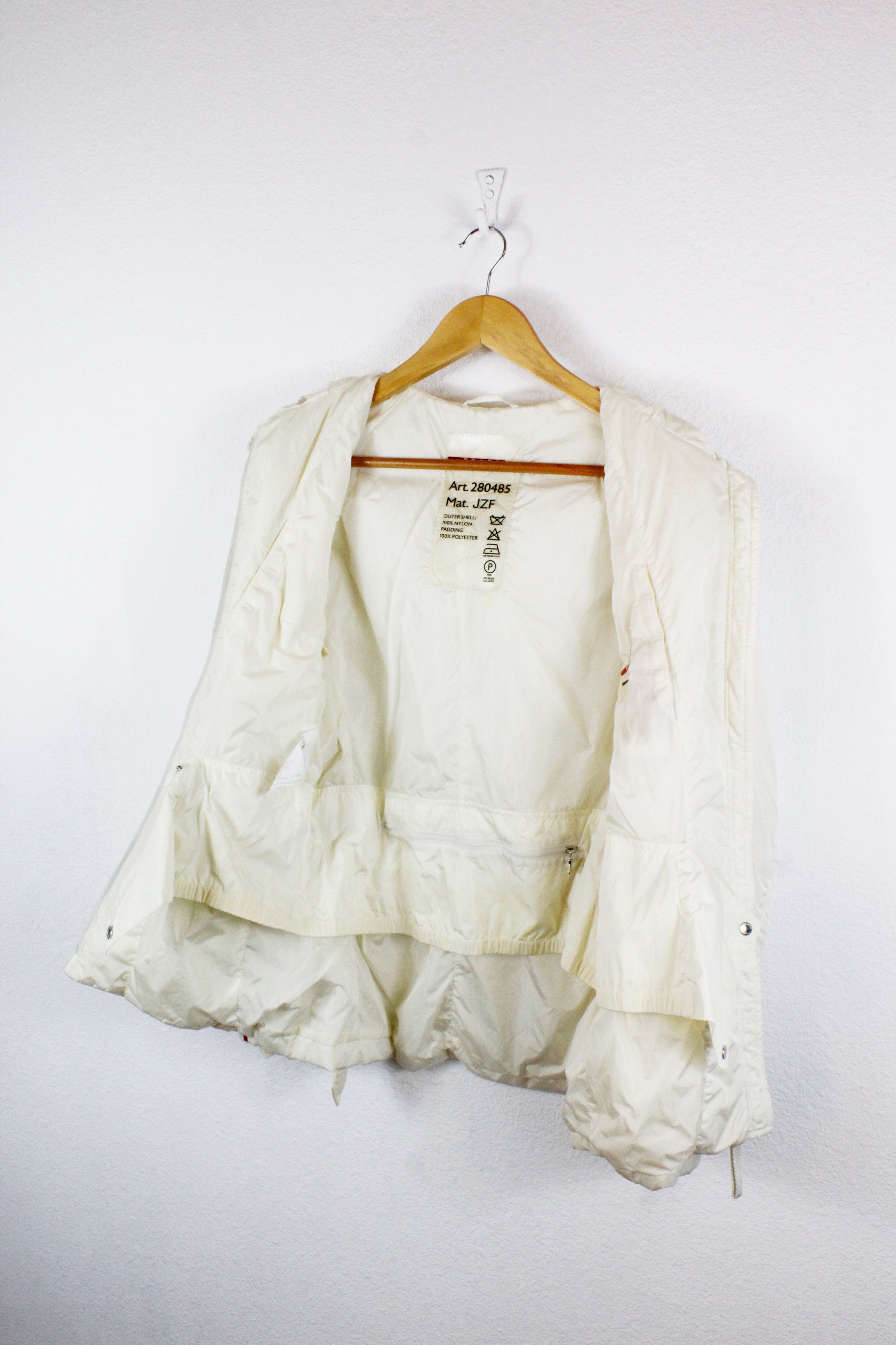 Prada Archive Prada Sport Red Logo Paded Belted Moto Jacket Parka Size S / US 4 / IT 40 - 15 Thumbnail