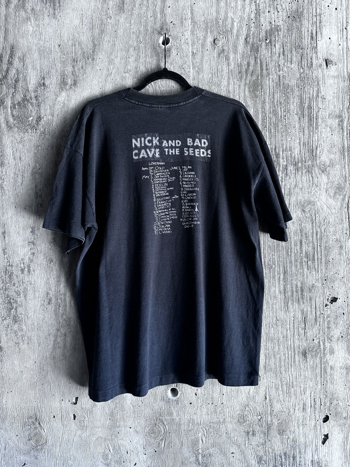 Band Tees NICK CAVE AND THE BAD SEEDS 1994 LOVERMAN TOUR T SHIRT Size US XL / EU 56 / 4 - 3 Thumbnail