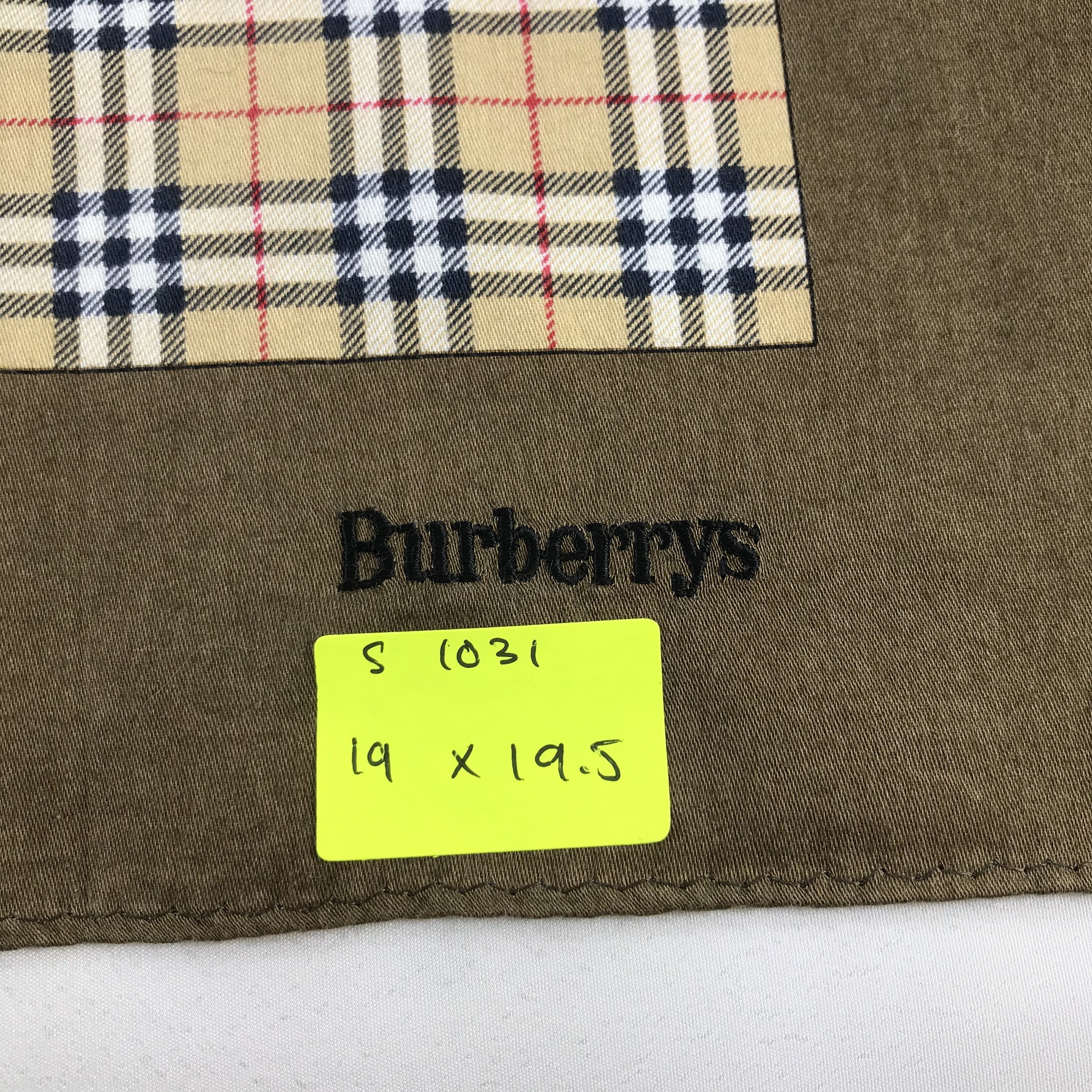 Burberry × Vintage Burberry Bandana / Handkerchief / Neckerchief - S1031 Size ONE SIZE - 5 Thumbnail