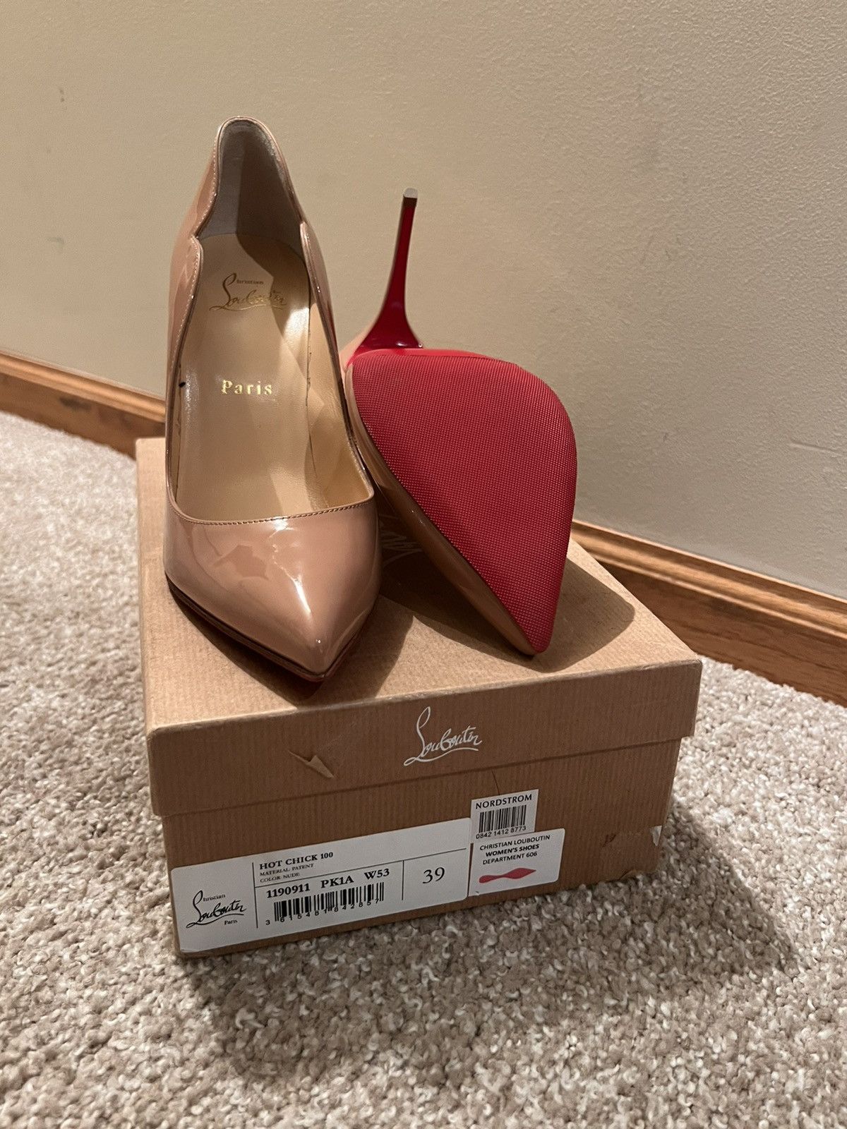 Christian Louboutin Christain Louboutin Hot Chick 100MM Leather Pumps Size US 9 / IT 39 - 2 Thumbnail