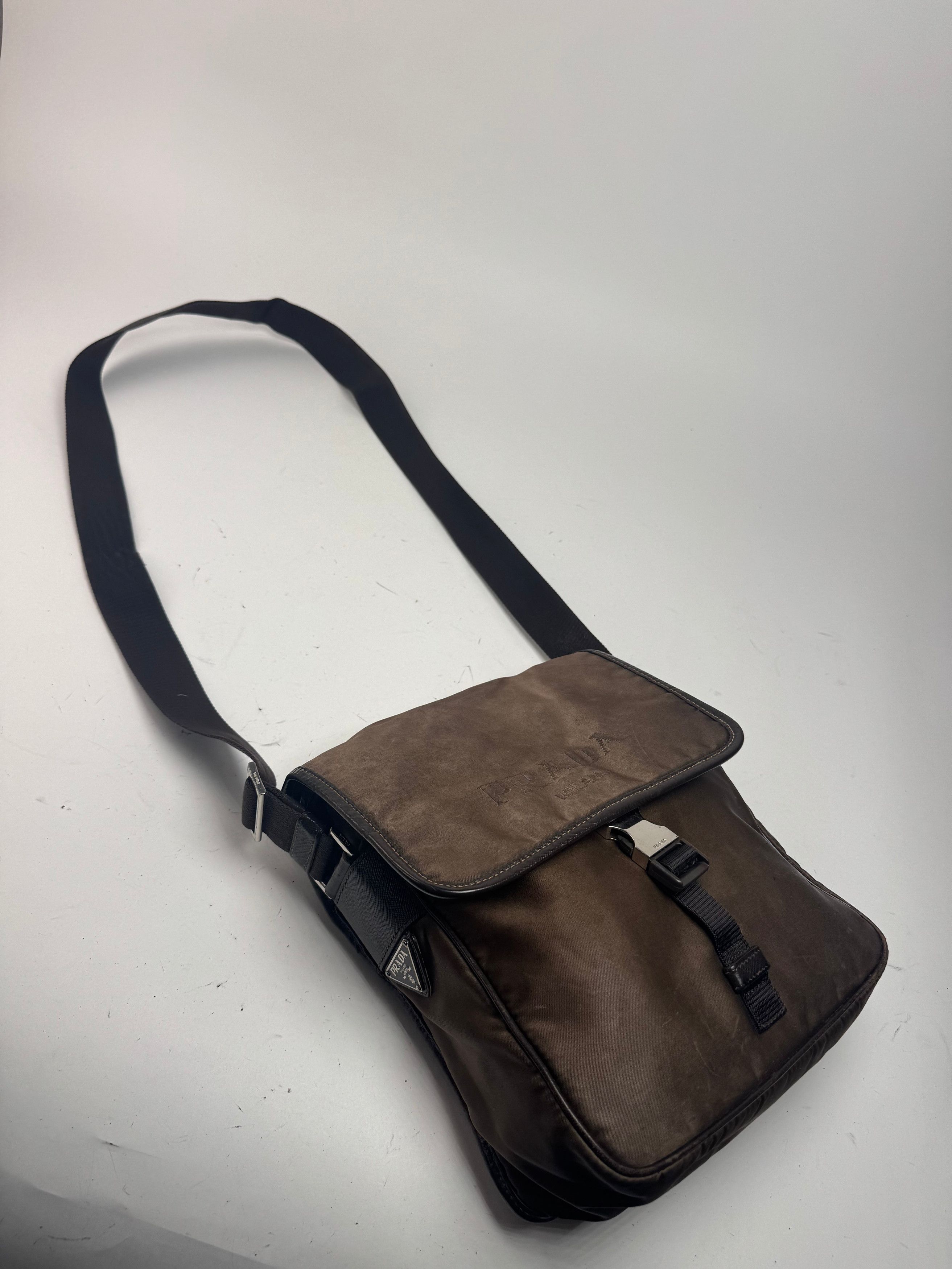 Prada Vintage Polyester Bag Khaki Brown Size ONE SIZE - 1 Thumbnail