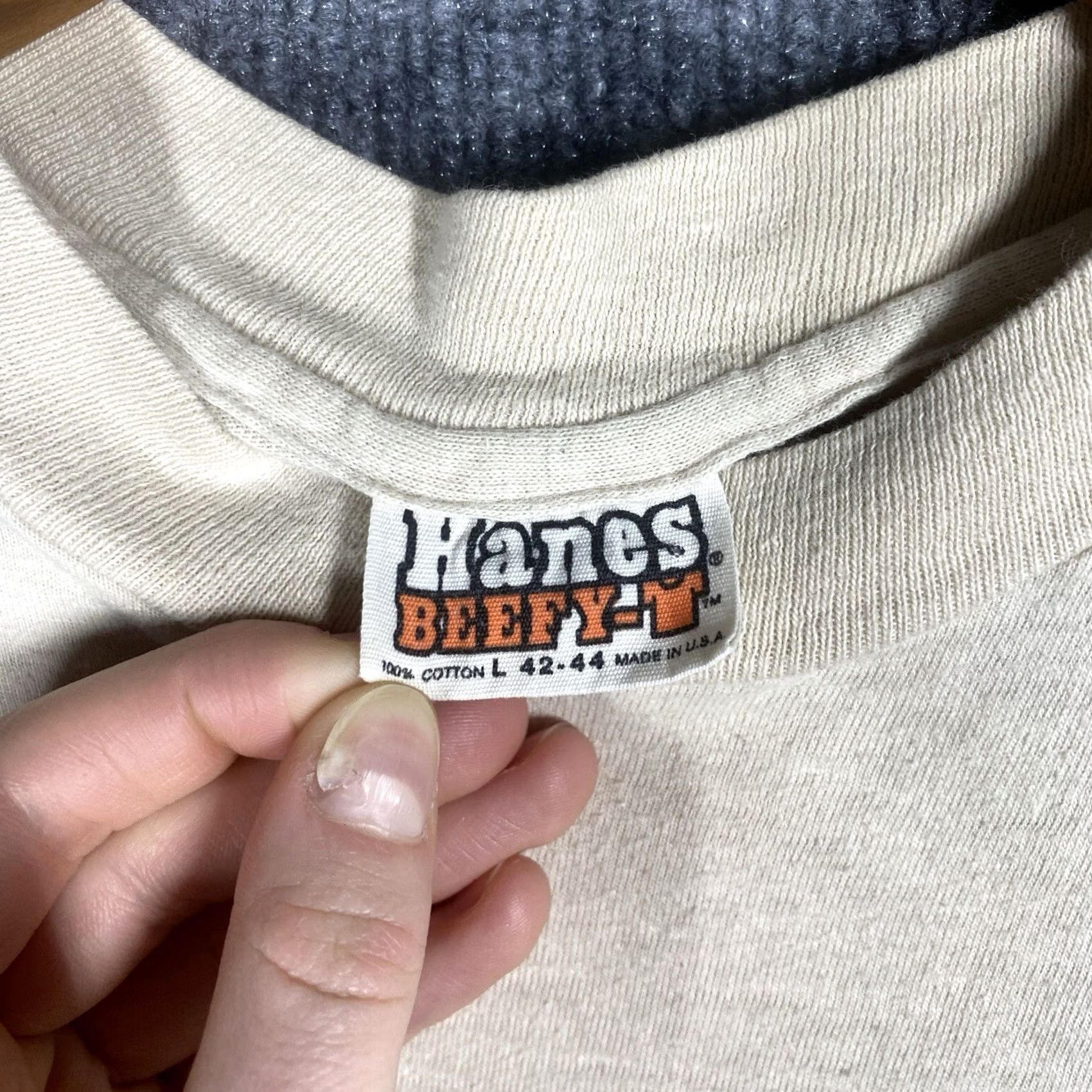 Hanes VINTAGE 70s San Francisco California T Shirt Size L Beige Travel Souvenir Sailboat Graphic Tee Cotton Men Size US L / EU 52-54 / 3 - 7 Thumbnail