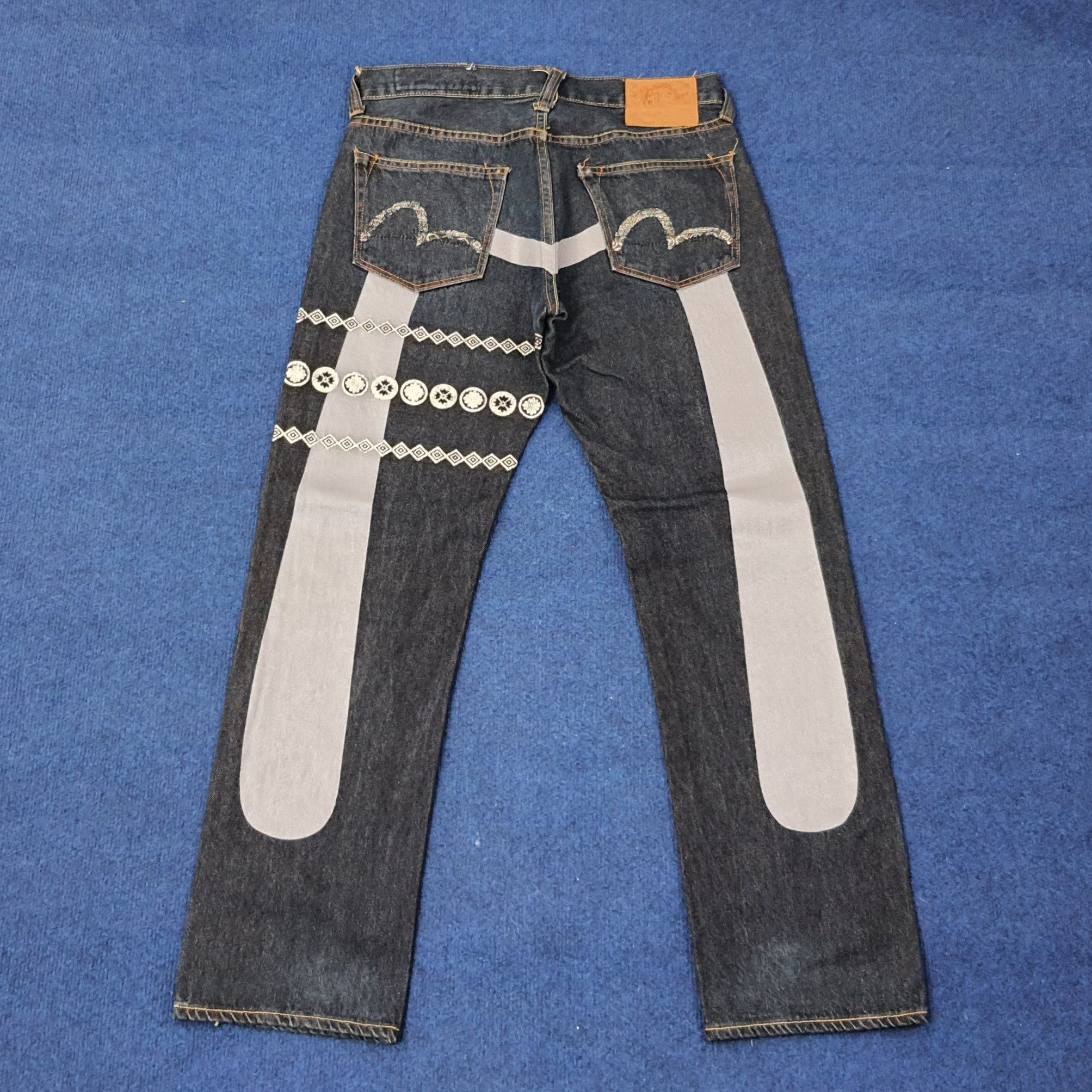 Japanese Brand Vintage Evisu Selvedge Japan Custom Daicock Jeans C244N11 Size US 32 / EU 48 - 1 Thumbnail