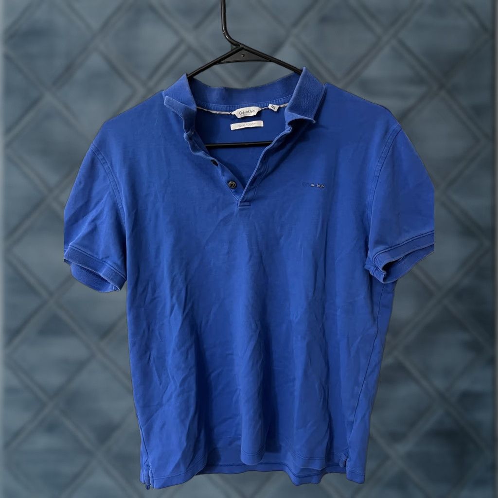Calvin Klein Calvin Klein Polo Shirt Short Sleeve Blue Striped Mens Sz Small Liquid Touch Polo Shirt Blue Striped Mens Calv in Klein Size US S / EU 44-46 / 1 - 1 Thumbnail