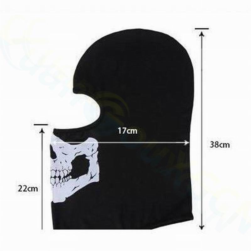 Japanese Brand Musion Full Face Mask Black Ghost Print Balaclava Size ONE SIZE - 3 Thumbnail