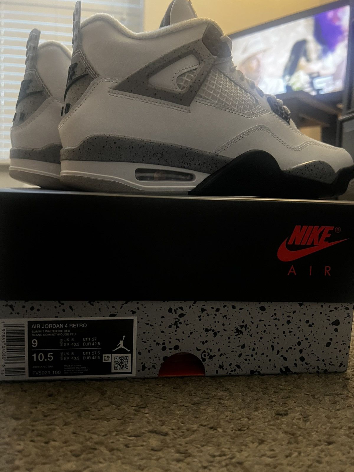Jordan Brand Air Jordan 4 ‘White Cement’ Size US 9 / EU 42 - 8 Thumbnail