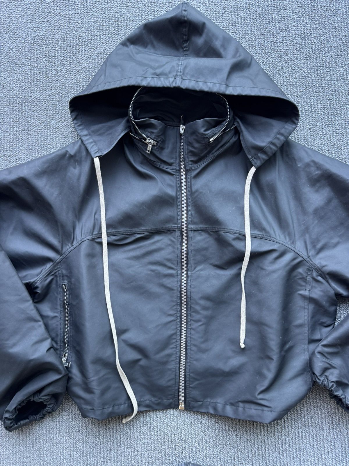 Rick Owens SS2018 "Dirt" Cropped Windbreaker Jacket Size US S / EU 44-46 / 1 - 2 Thumbnail