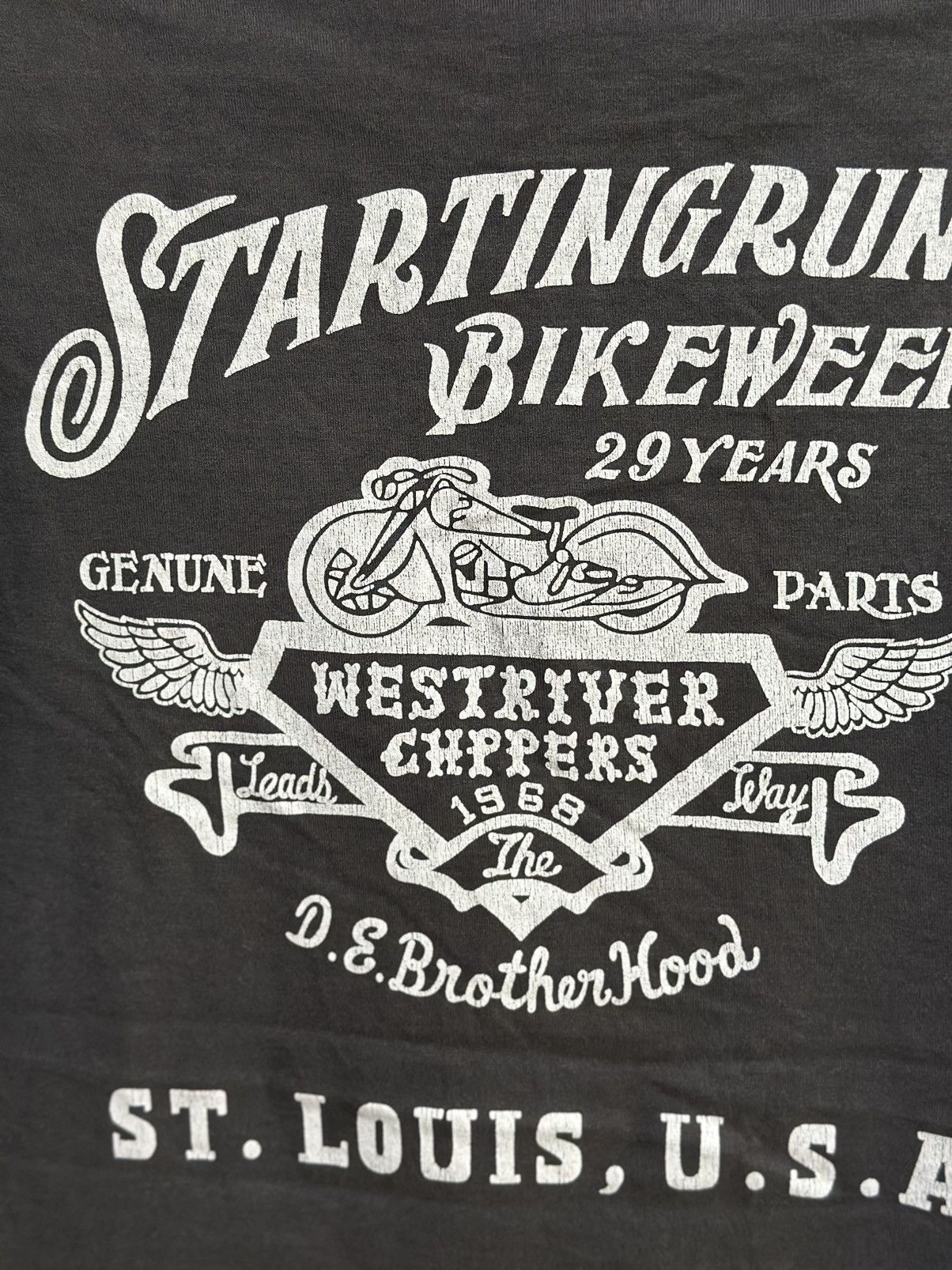 Vintage × West Coast Choppers Vintage Starting Run Bike Week Faded Tee Size US M / EU 48-50 / 2 - 8 Thumbnail
